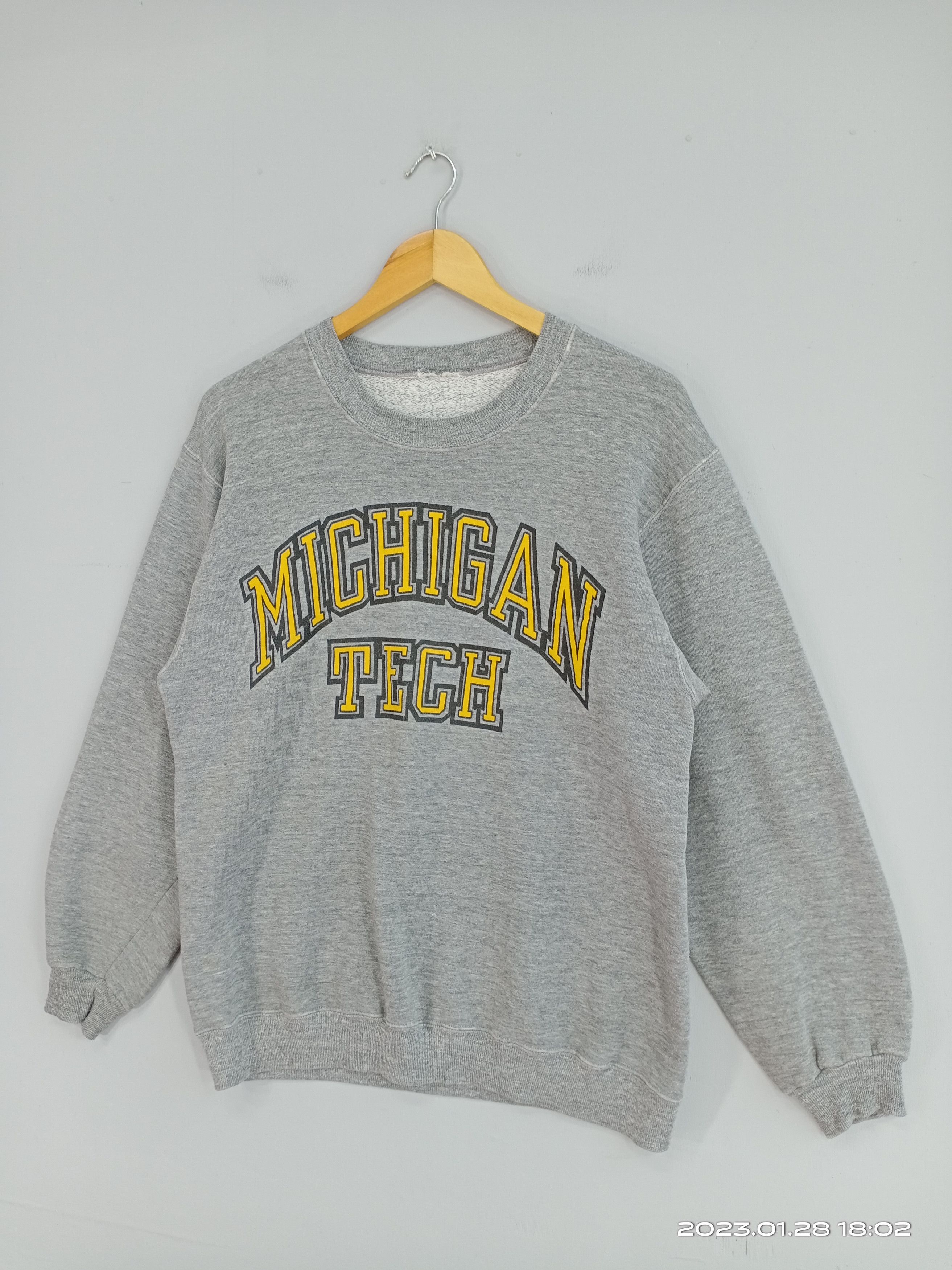 Vintage 💥Vintage 90s Michigan Tech University College Sweatshirt Size US M / EU 48-50 / 2 - 3 Thumbnail