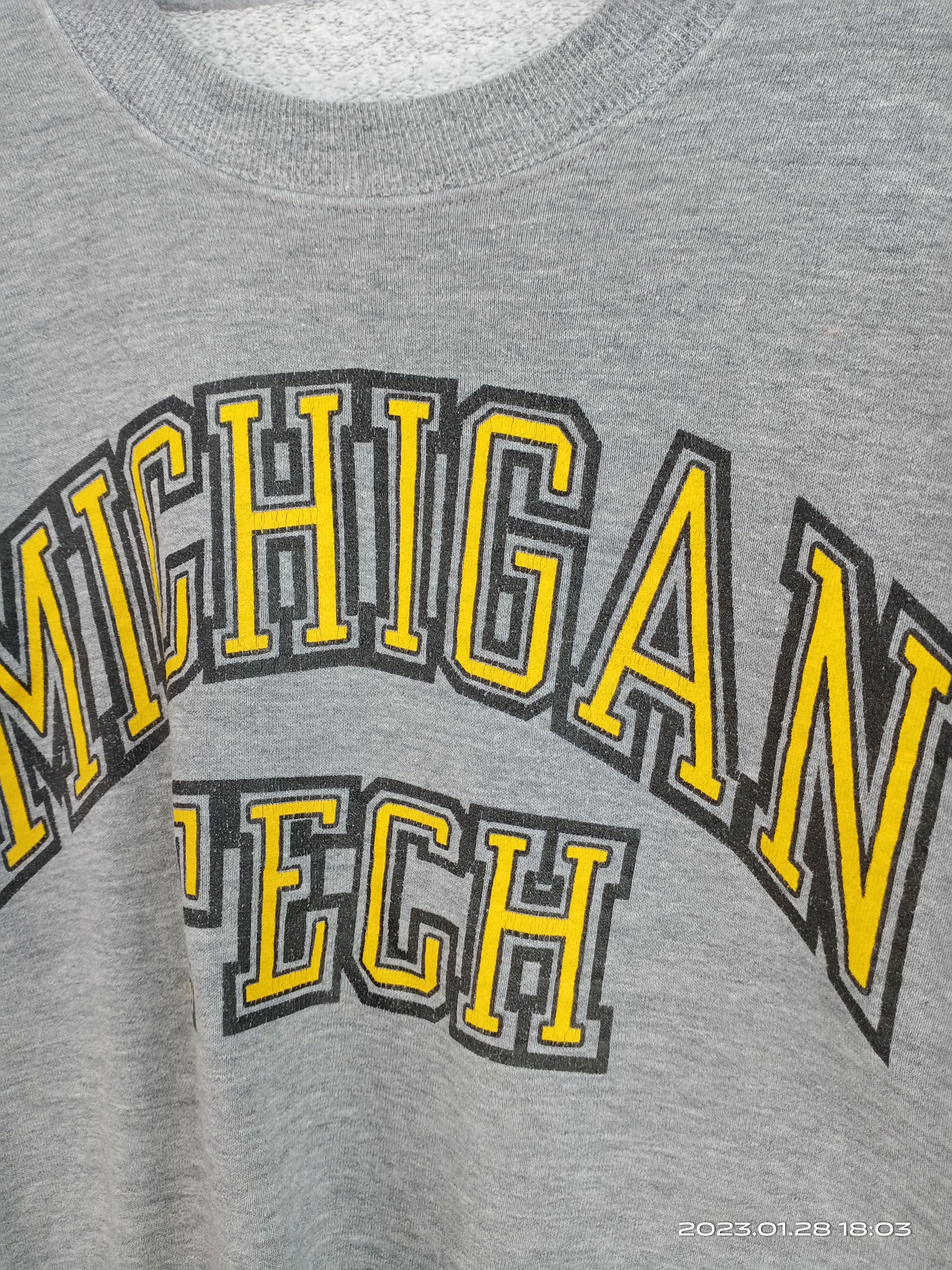 Vintage 💥Vintage 90s Michigan Tech University College Sweatshirt Size US M / EU 48-50 / 2 - 9 Thumbnail