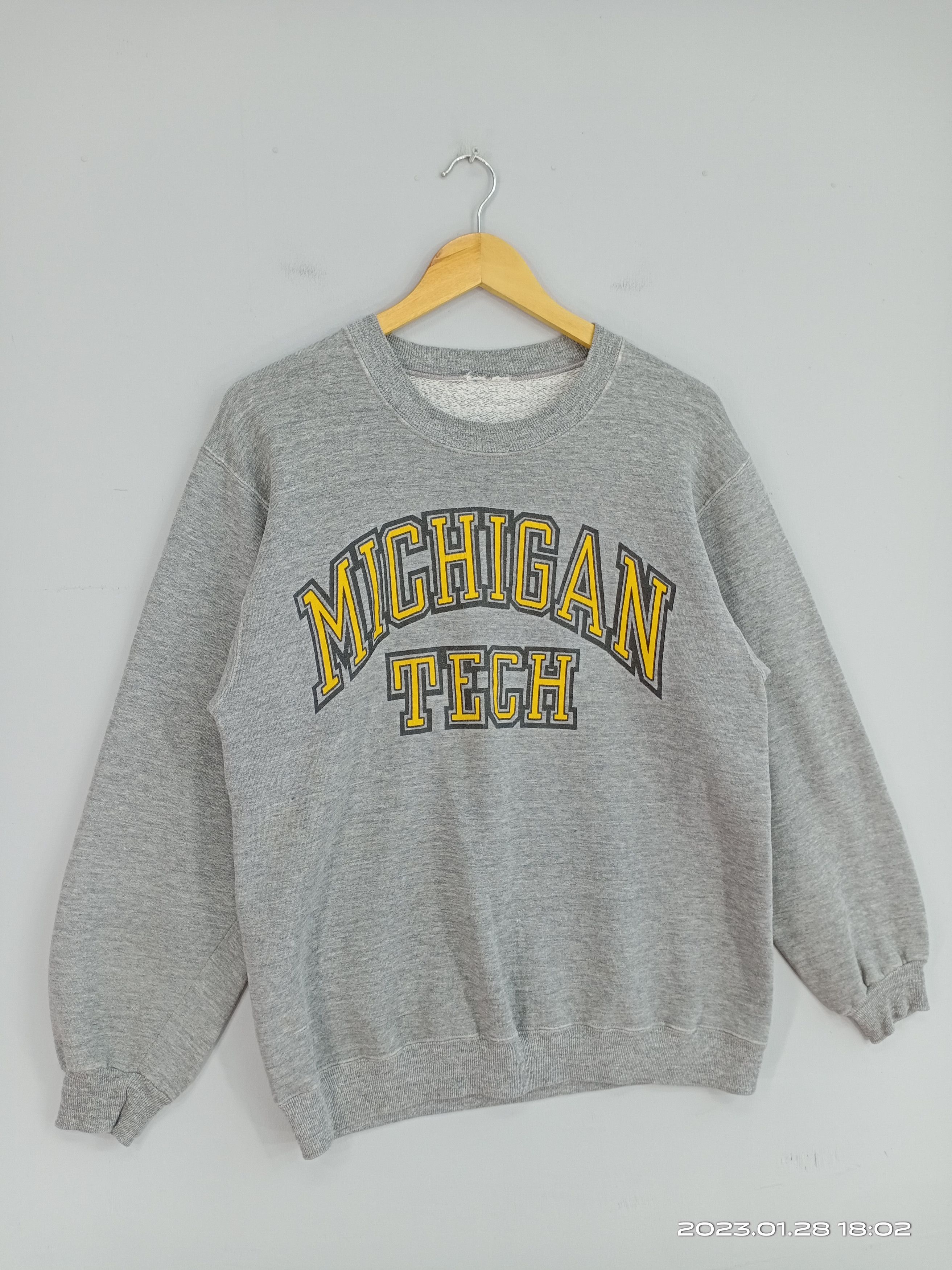 Vintage 💥Vintage 90s Michigan Tech University College Sweatshirt Size US M / EU 48-50 / 2 - 2 Thumbnail