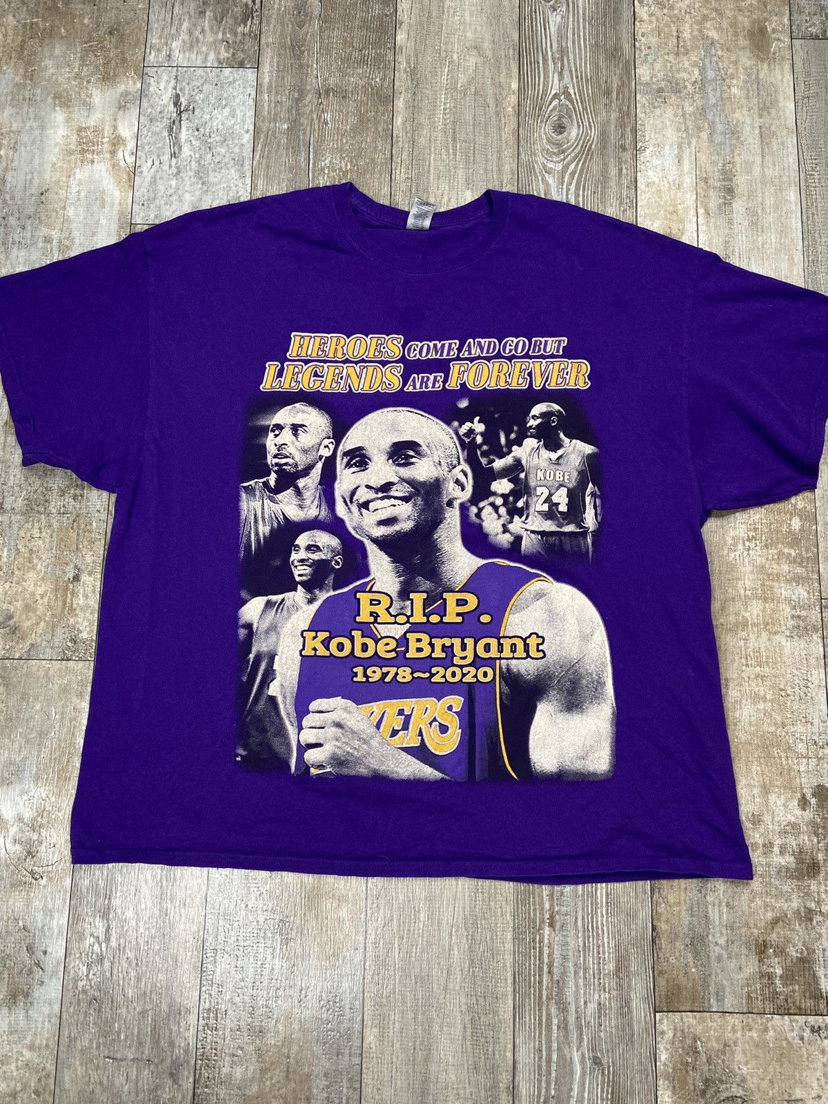 NBA Y2K Kobe Bryant Memorial Big Print Graphic T-Shirt USA | Grailed