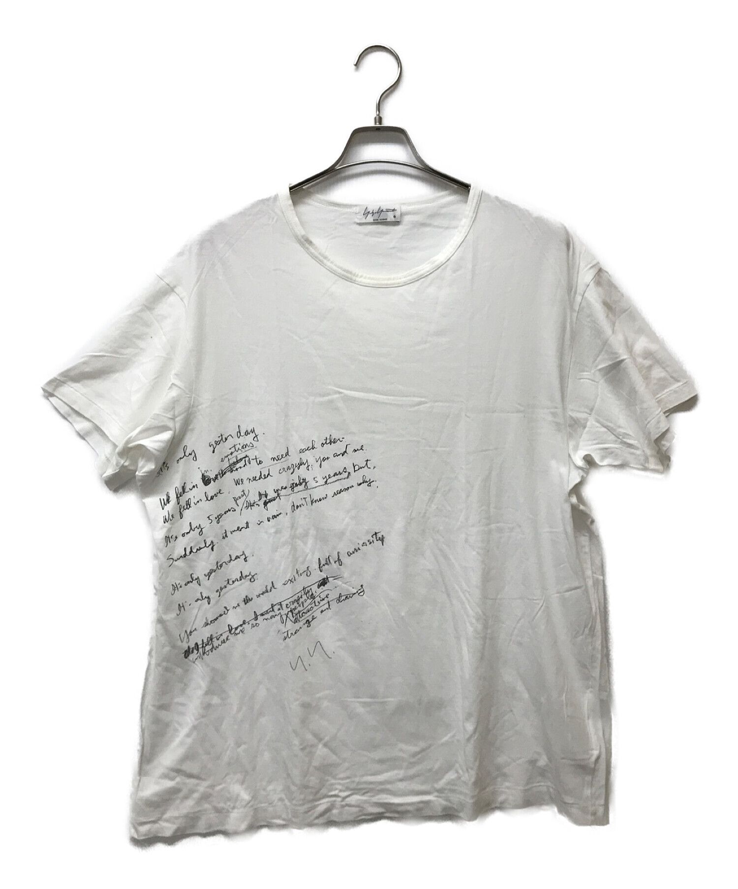 YOHJI YAMAMOTO pour homme Cartima Lyric Print T-shirt