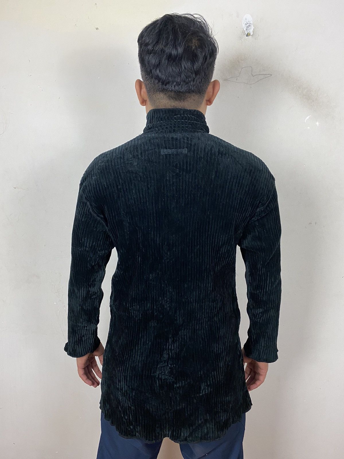 Designer × Jean Paul Gaultier Jean Paul Gaultier Femme Black Velour Turtleneck Top Size US M / EU 48-50 / 2 - 9 Thumbnail