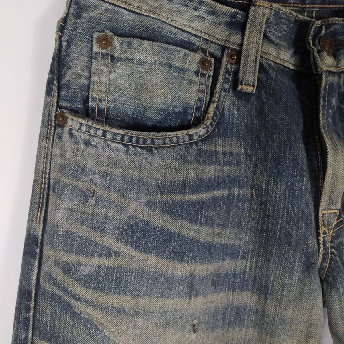 Vintage Distressed Denim Jeans Edwin Nice Design Jeans