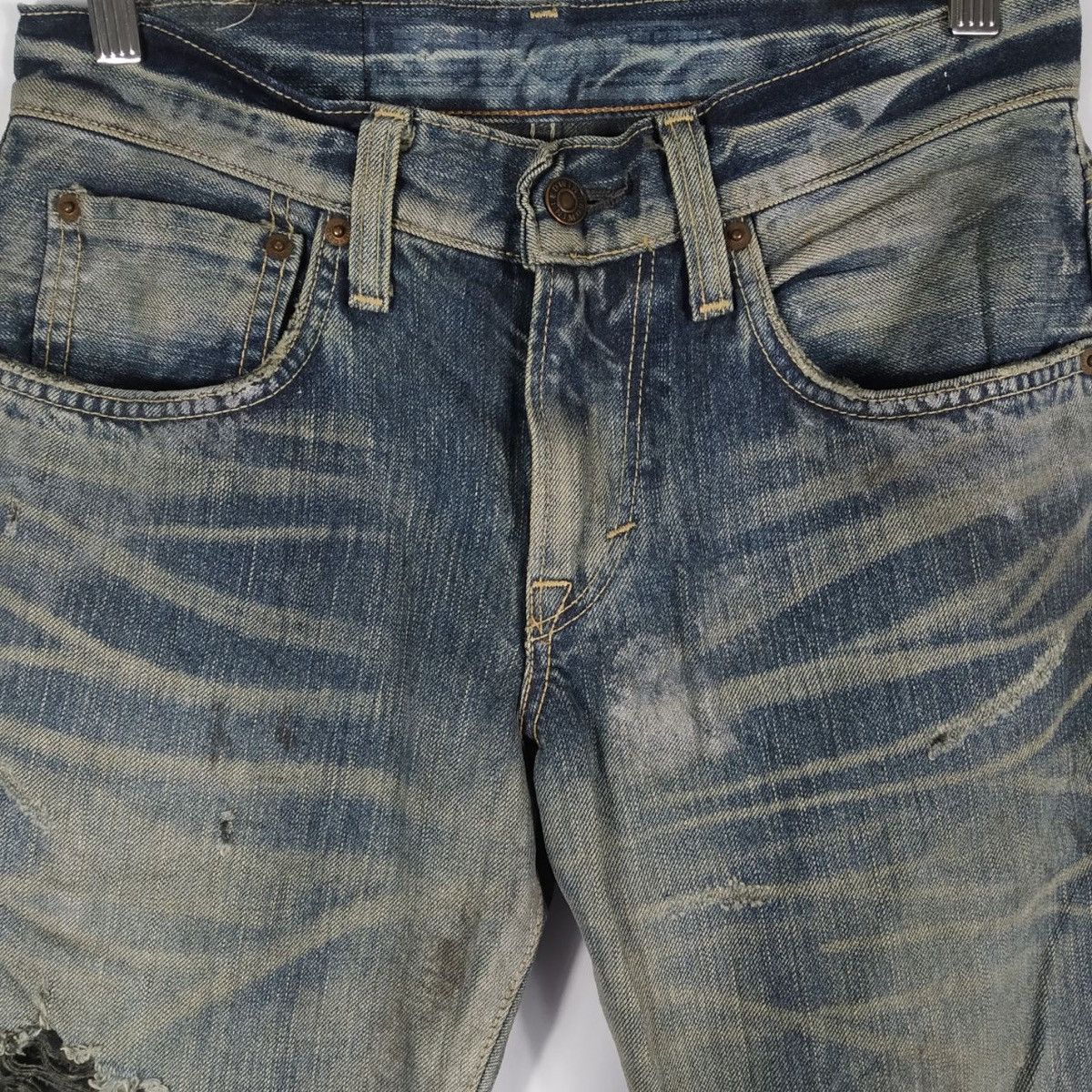 Vintage Distressed Denim Jeans Edwin Nice Design Jeans