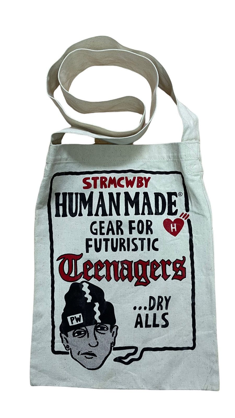 Human Made Sling Bag in White, Men's