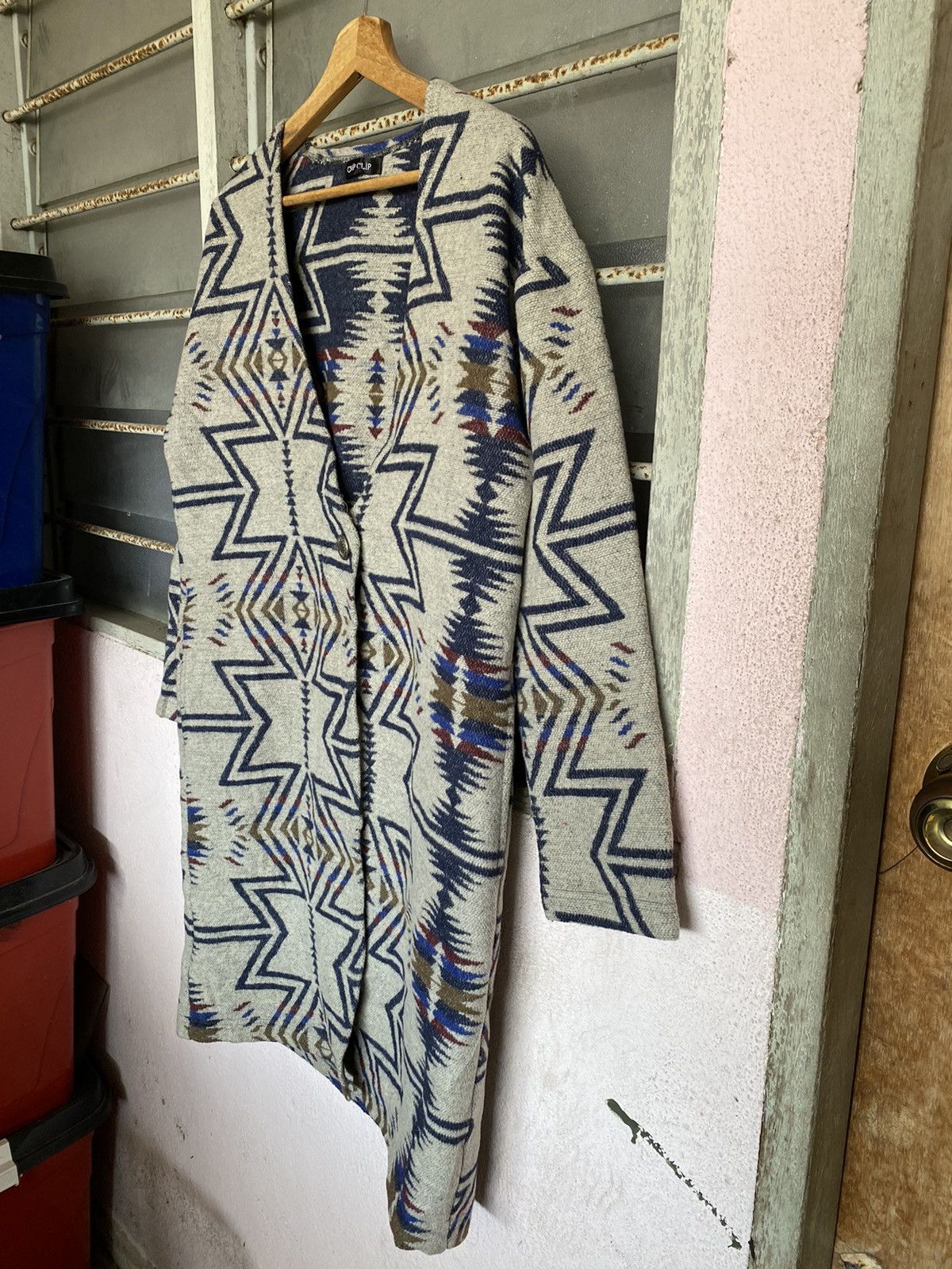 Aztech Mountain ⚡️Steals⚡️ Vintage Chip Clip Navajo Long Cardigan Size US M / EU 48-50 / 2 - 3 Thumbnail