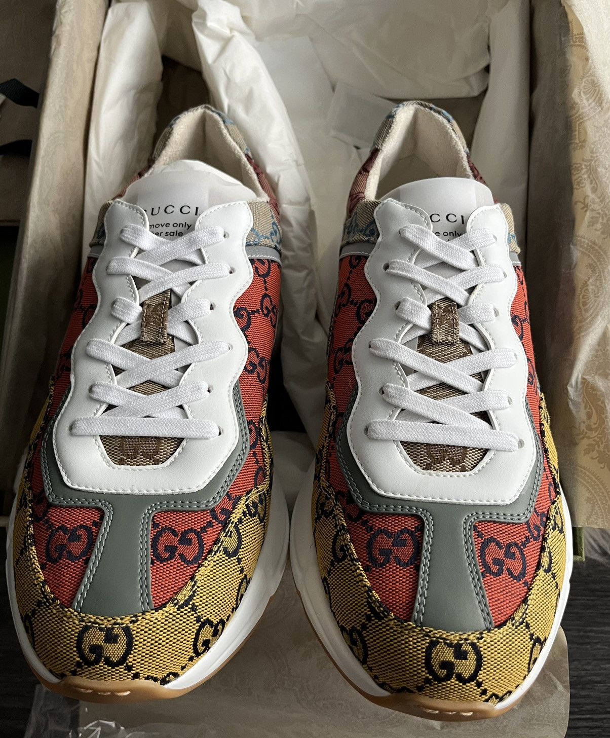 Gucci Rare Brand New Limited Edition Rhyton Gucci Monogram Sneaker Size US 11.5 / EU 44-45 - 10 Thumbnail