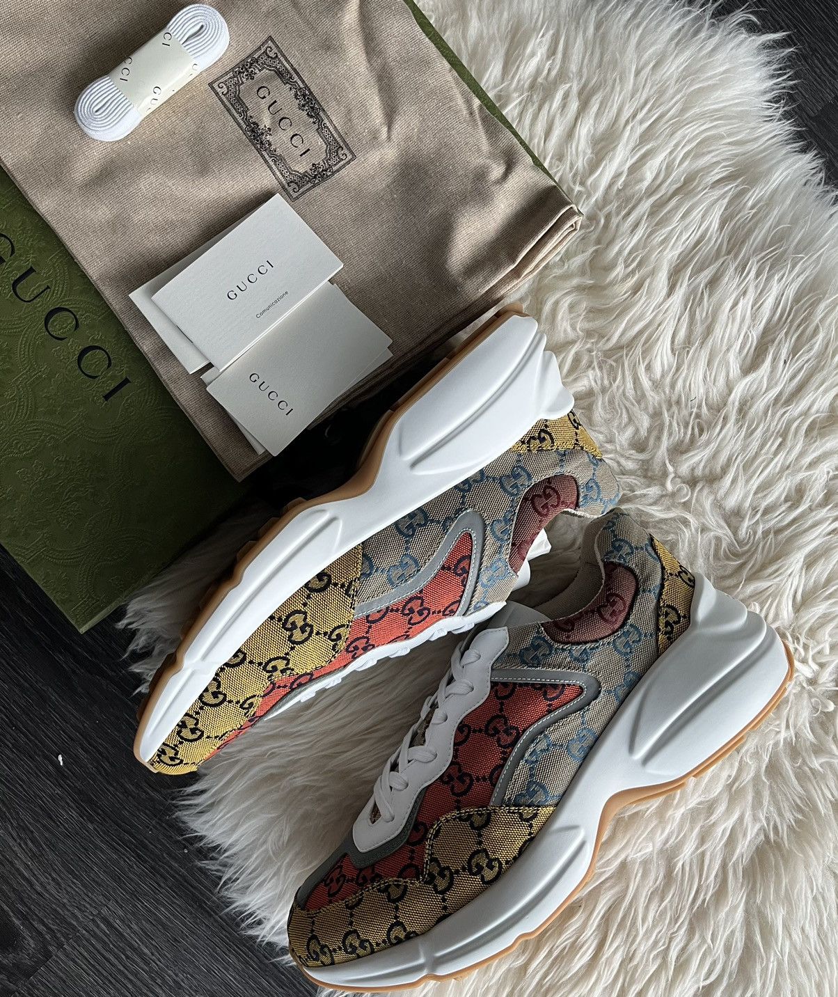 Gucci Rare Brand New Limited Edition Rhyton Gucci Monogram Sneaker Size US 11.5 / EU 44-45 - 11 Thumbnail