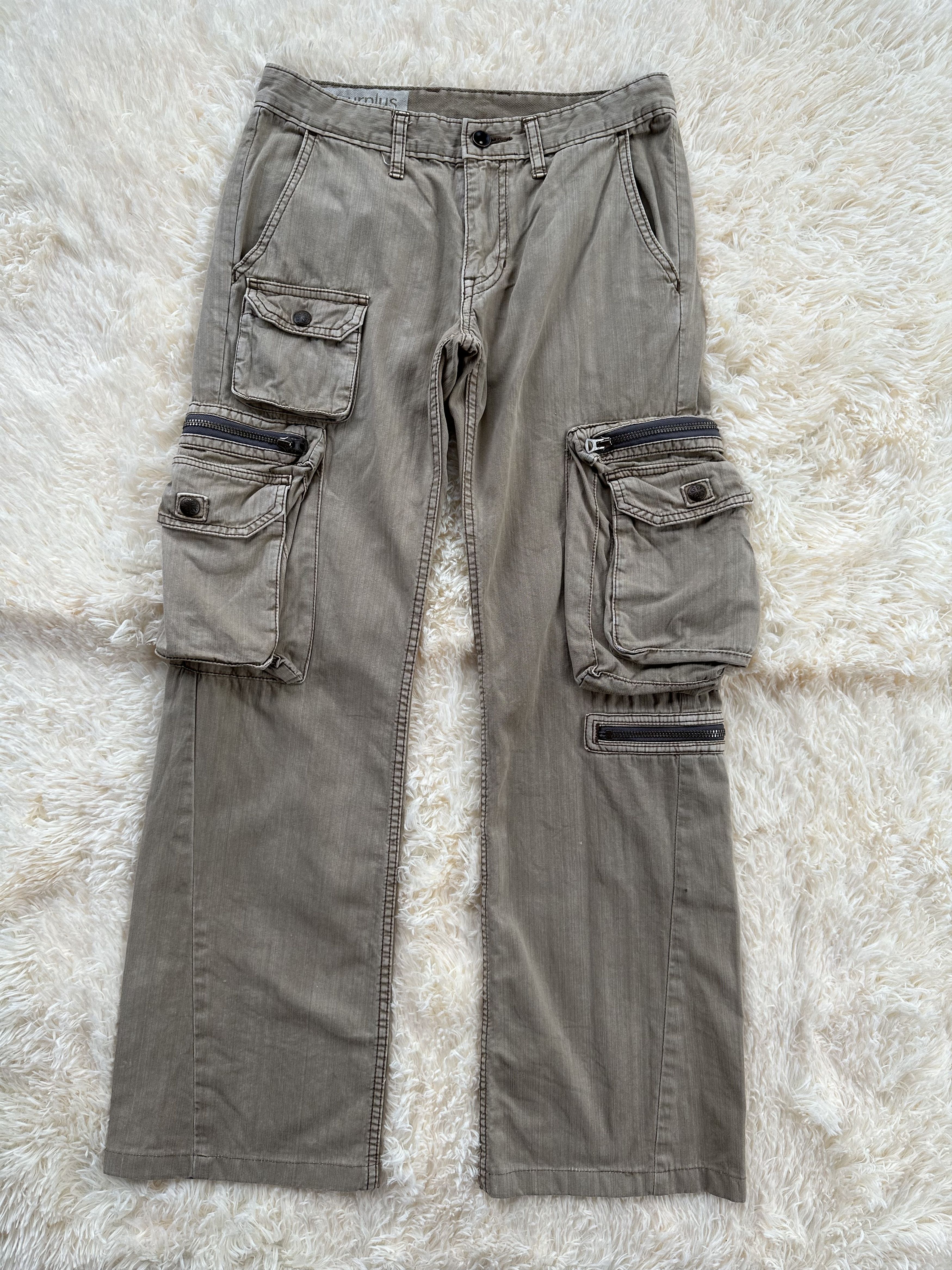 Denim & Supply Ralph Lauren Vtg Japanese Brand Surplus Multipocket Cargo Trouser Pant Size US 29 - 3 Thumbnail