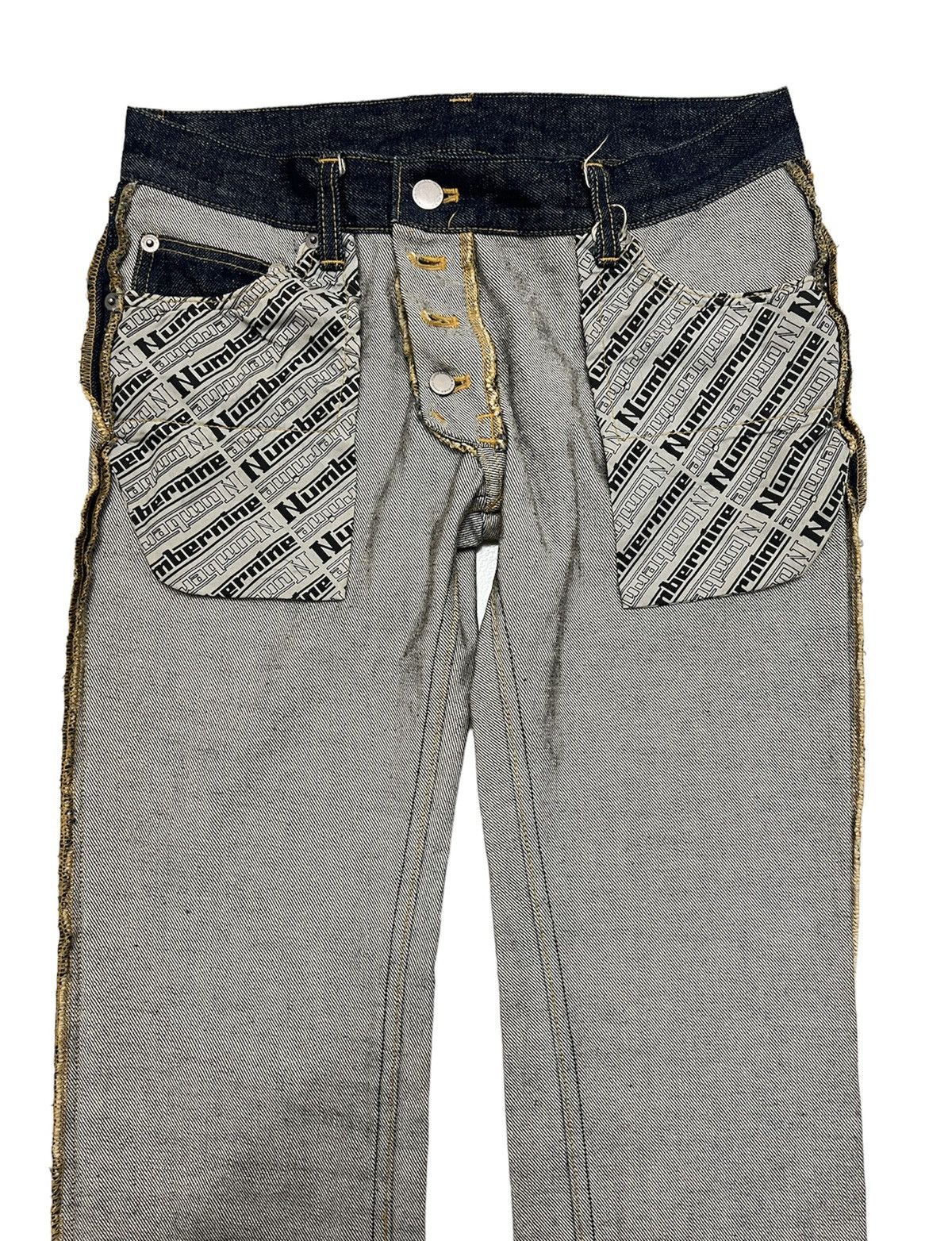 Number (N)ine RARE💥 Vintage Number (N)ine Reverse Jeans Size US 29 - 2 Thumbnail