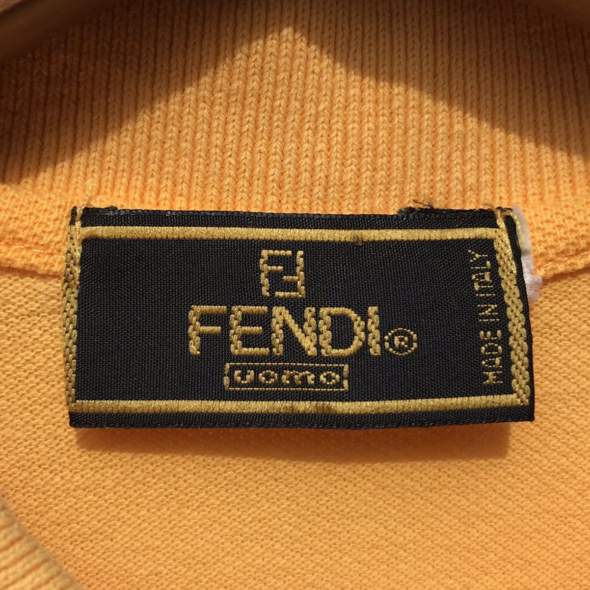 Fendi Vintage Fendi Uomo Polo Shirt Spellout Fendi Luxury Brand Size US S / EU 44-46 / 1 - 12 Thumbnail