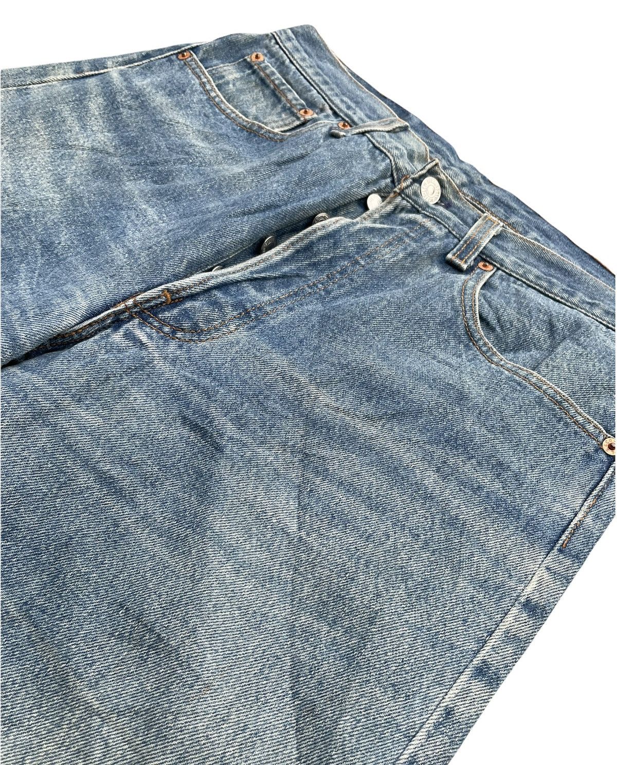 Le Grande Bleu (L.G.B.) × Levi's × Vintage Vintage Levis 501XX 1992 USA Aging Faded Wash Size US 31 - 4 Thumbnail