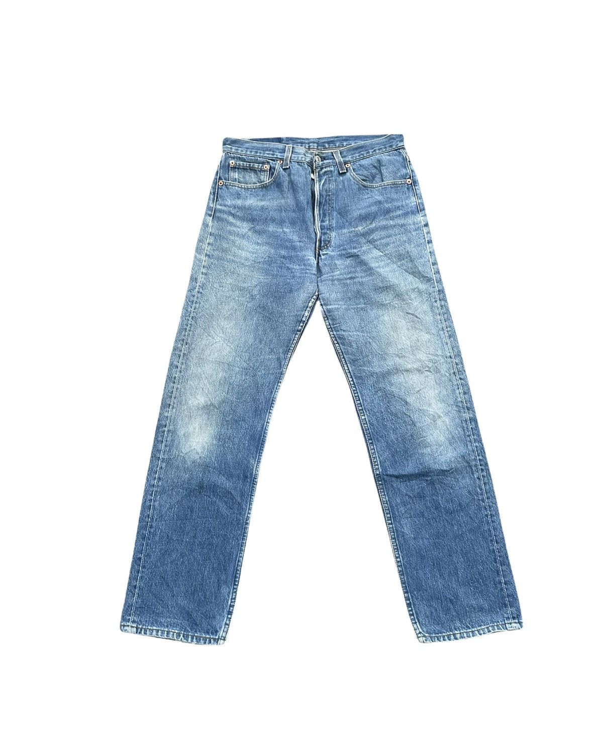 Le Grande Bleu (L.G.B.) × Levi's × Vintage Vintage Levis 501XX 1992 USA Aging Faded Wash Size US 31 - 1 Thumbnail