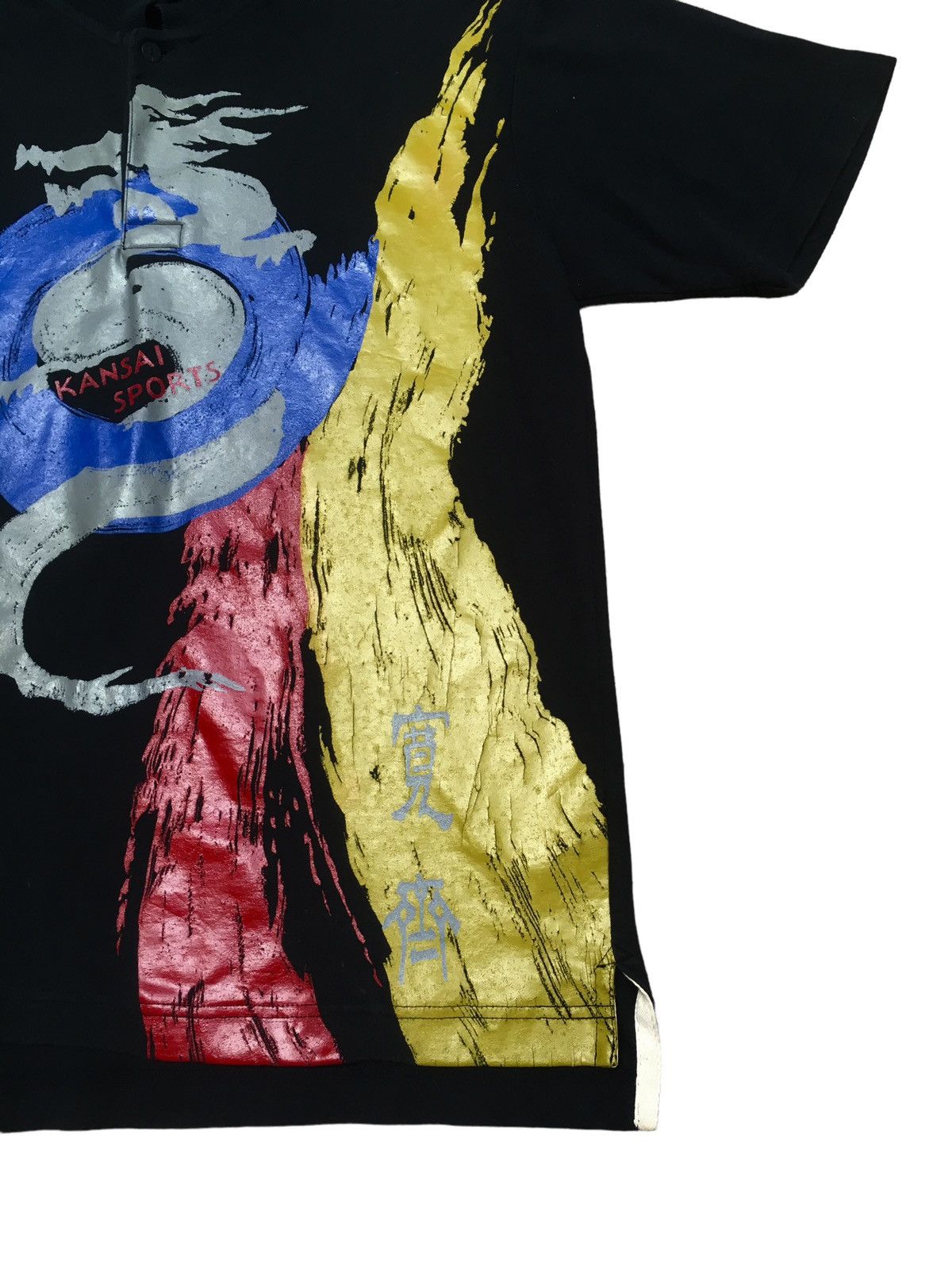Japanese Brand × Kansai Yamamoto × Yohji Yamamoto Rare Design Vintage Kansai Yamamoto OverPrint Shirt 1990s Size US M / EU 48-50 / 2 - 5 Thumbnail