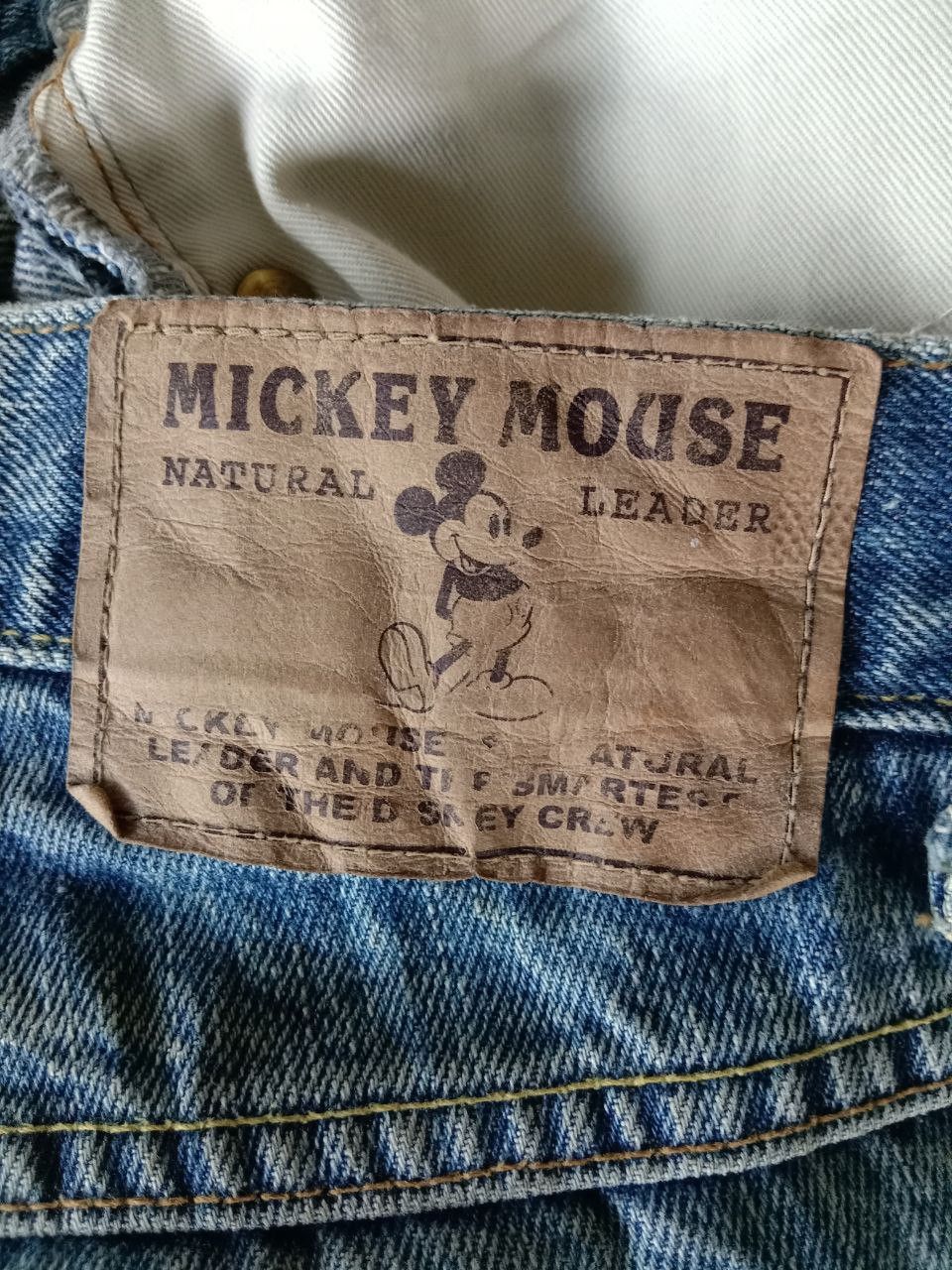 Disney Vintage Mickey Mouse Disney Distressed Patchwork Jeans Size US 30 / EU 46 - 19 Thumbnail
