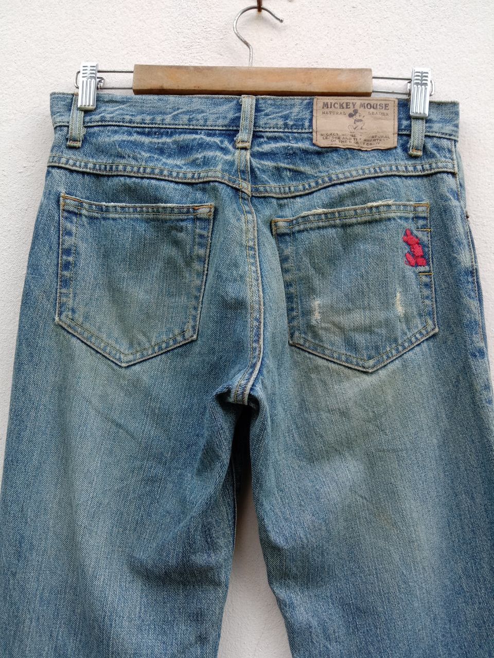 Disney Vintage Mickey Mouse Disney Distressed Patchwork Jeans Size US 30 / EU 46 - 11 Thumbnail