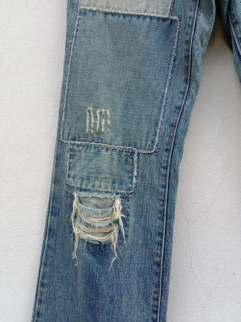 Disney Vintage Mickey Mouse Disney Distressed Patchwork Jeans Size US 30 / EU 46 - 5 Thumbnail