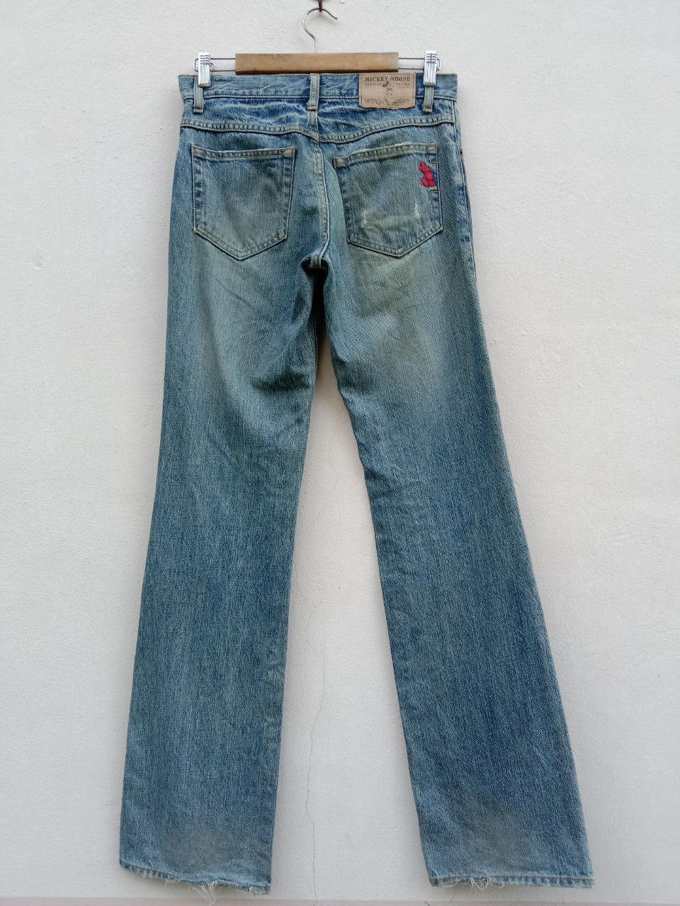Disney Vintage Mickey Mouse Disney Distressed Patchwork Jeans Size US 30 / EU 46 - 10 Thumbnail