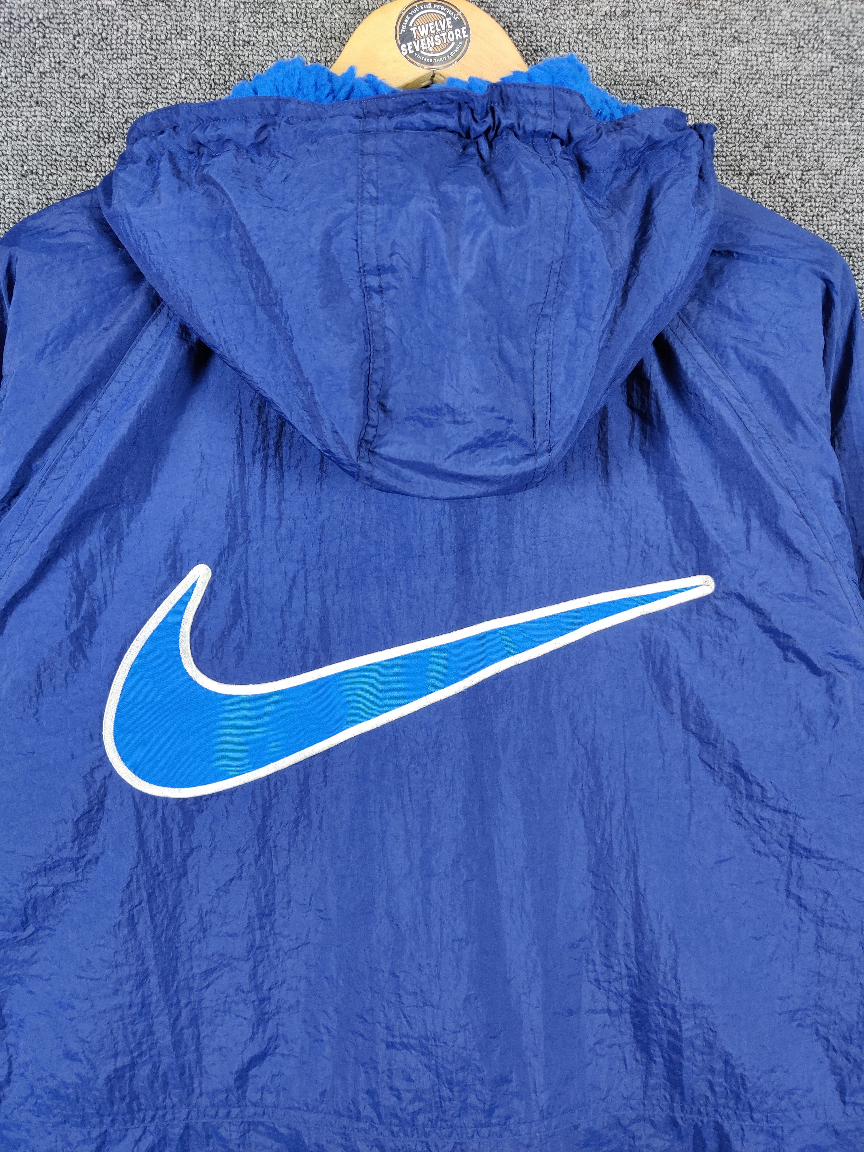 Nike Vintage Nike Big Swoosh Sherpa Parka Hoodie Jacket Size US L / EU 52-54 / 3 - 3 Thumbnail