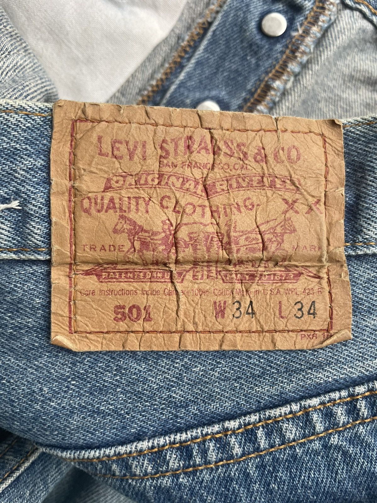 Levi's Vintage Levi’s 501 e 1992 Usa Stone Wash Aging Size US 32 / EU 48 - 10 Thumbnail