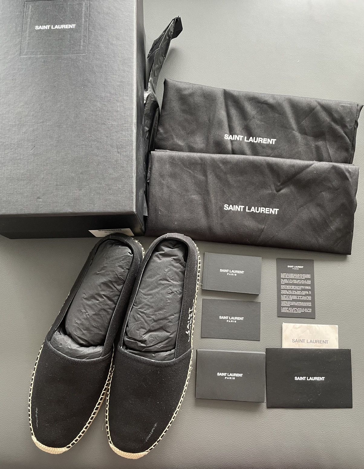 Hedi Slimane Brand New Super Rare Runway SL Logo Distressed Espadrilles Size US 9 / EU 42 - 13 Thumbnail