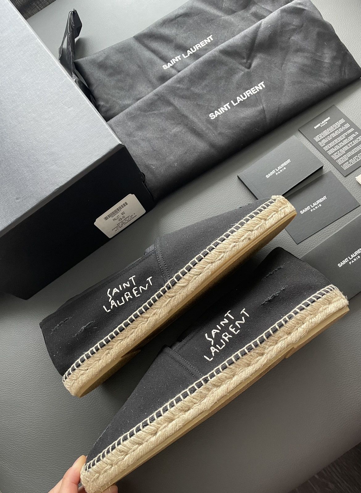Hedi Slimane Brand New Super Rare Runway SL Logo Distressed Espadrilles Size US 9 / EU 42 - 15 Thumbnail