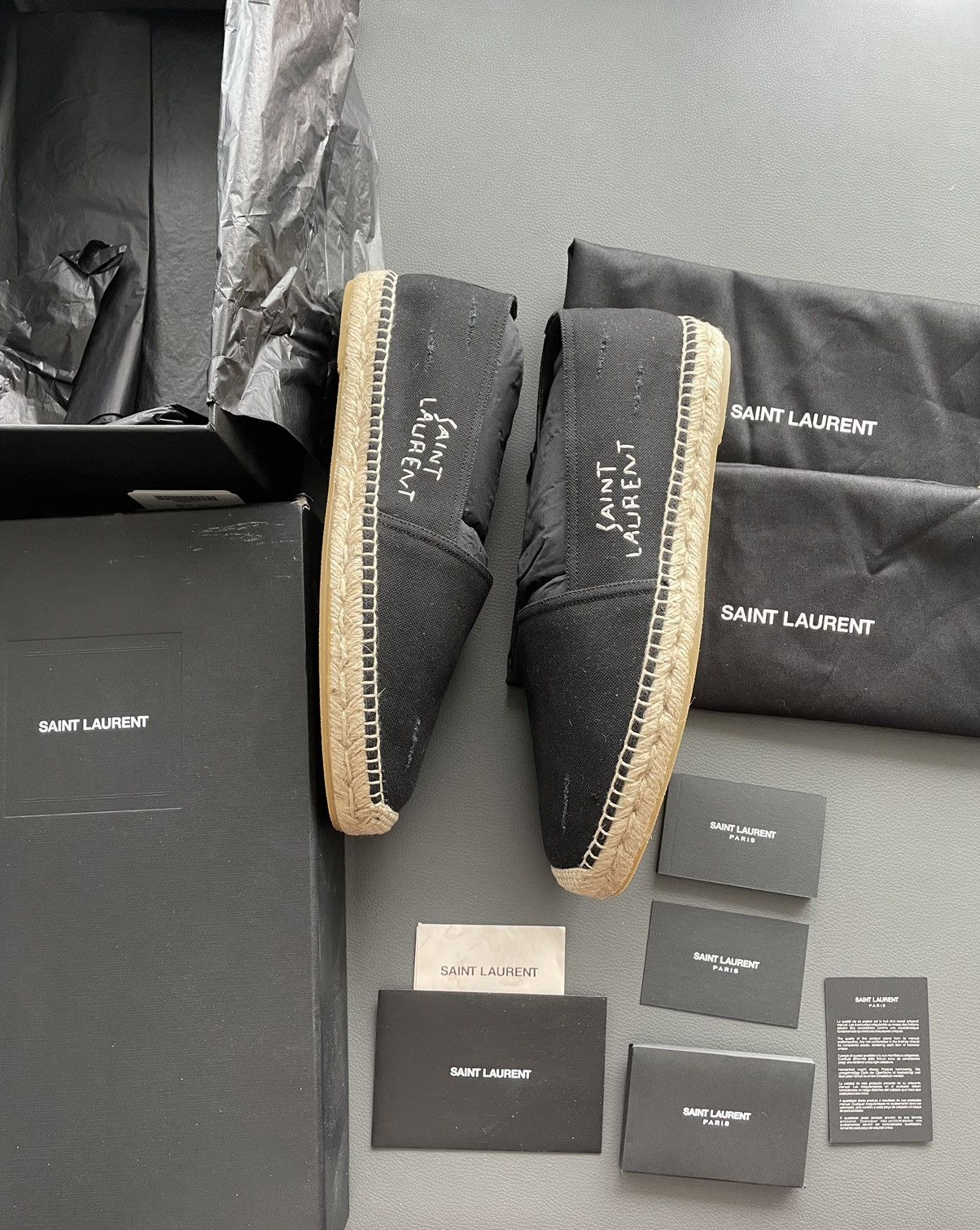 Hedi Slimane Brand New Super Rare Runway SL Logo Distressed Espadrilles Size US 9 / EU 42 - 9 Thumbnail