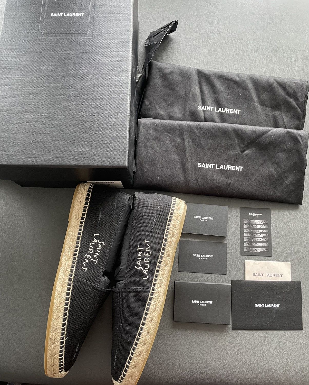 Hedi Slimane Brand New Super Rare Runway SL Logo Distressed Espadrilles Size US 9 / EU 42 - 12 Thumbnail