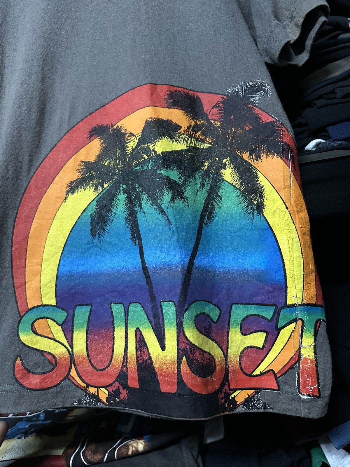 Vintage AD2002 CDG Junya Watanabe Sunset Faded Tee