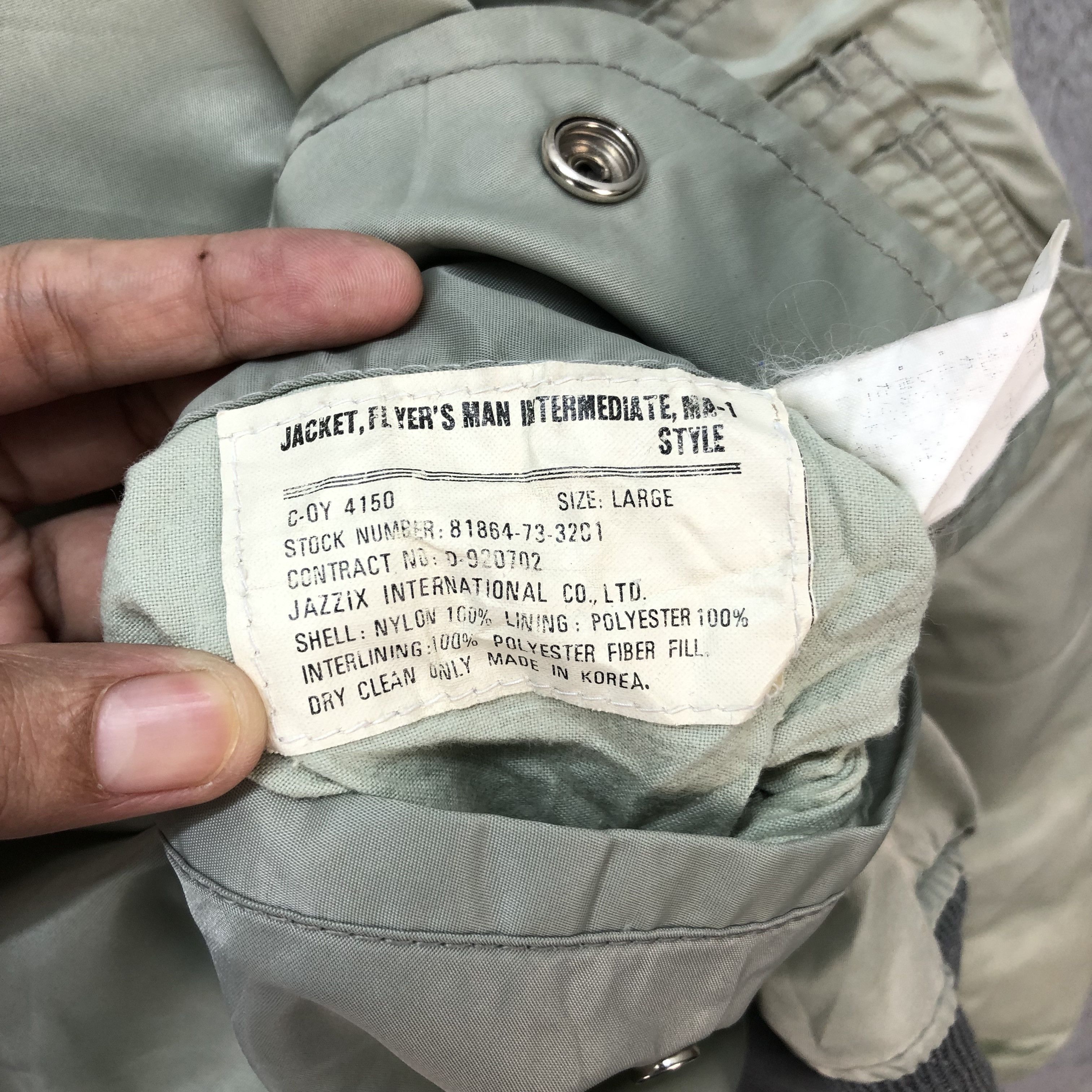 Vintage VINTAGE MA-1 BOMBER JAZZIX INTERNATIONAL #5526-195 Size US L / EU 52-54 / 3 - 12 Thumbnail