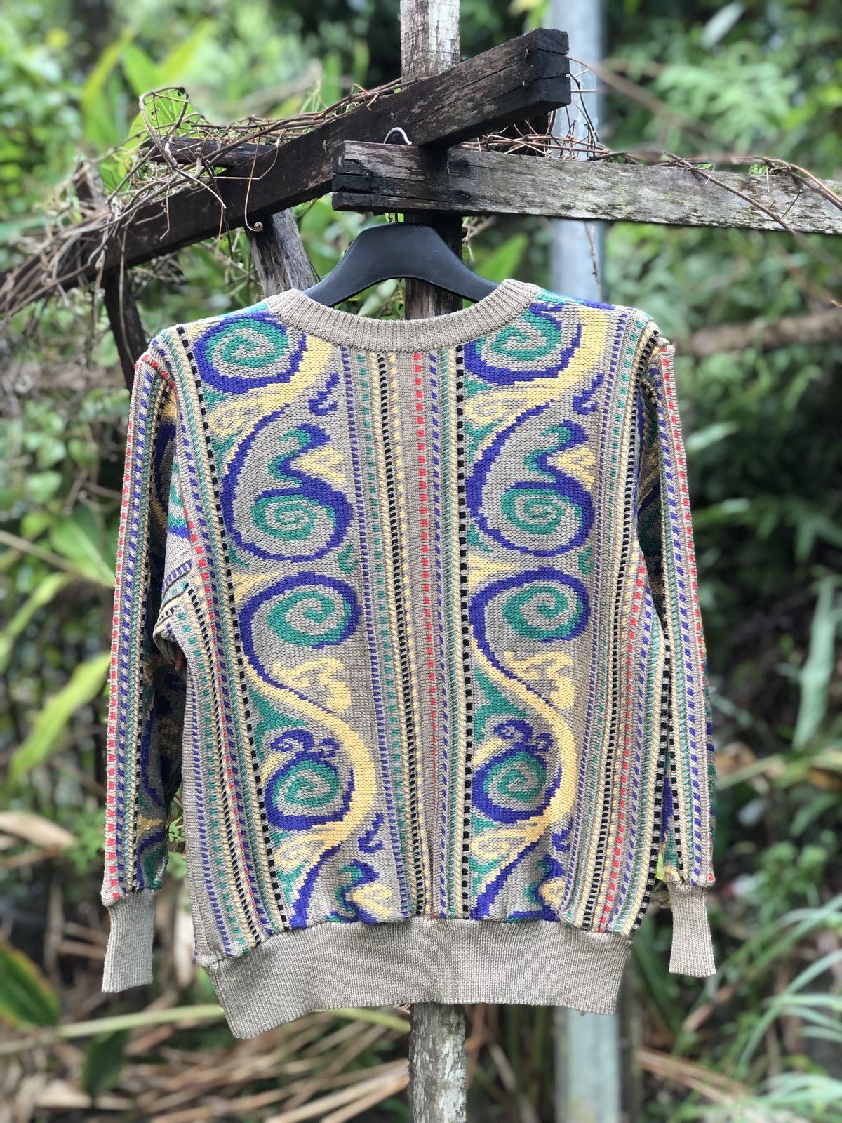 Aran Isles Knitwear Vintage 90's Knit Coloured Coogi Style Sweater Size US M / EU 48-50 / 2 - 4 Thumbnail