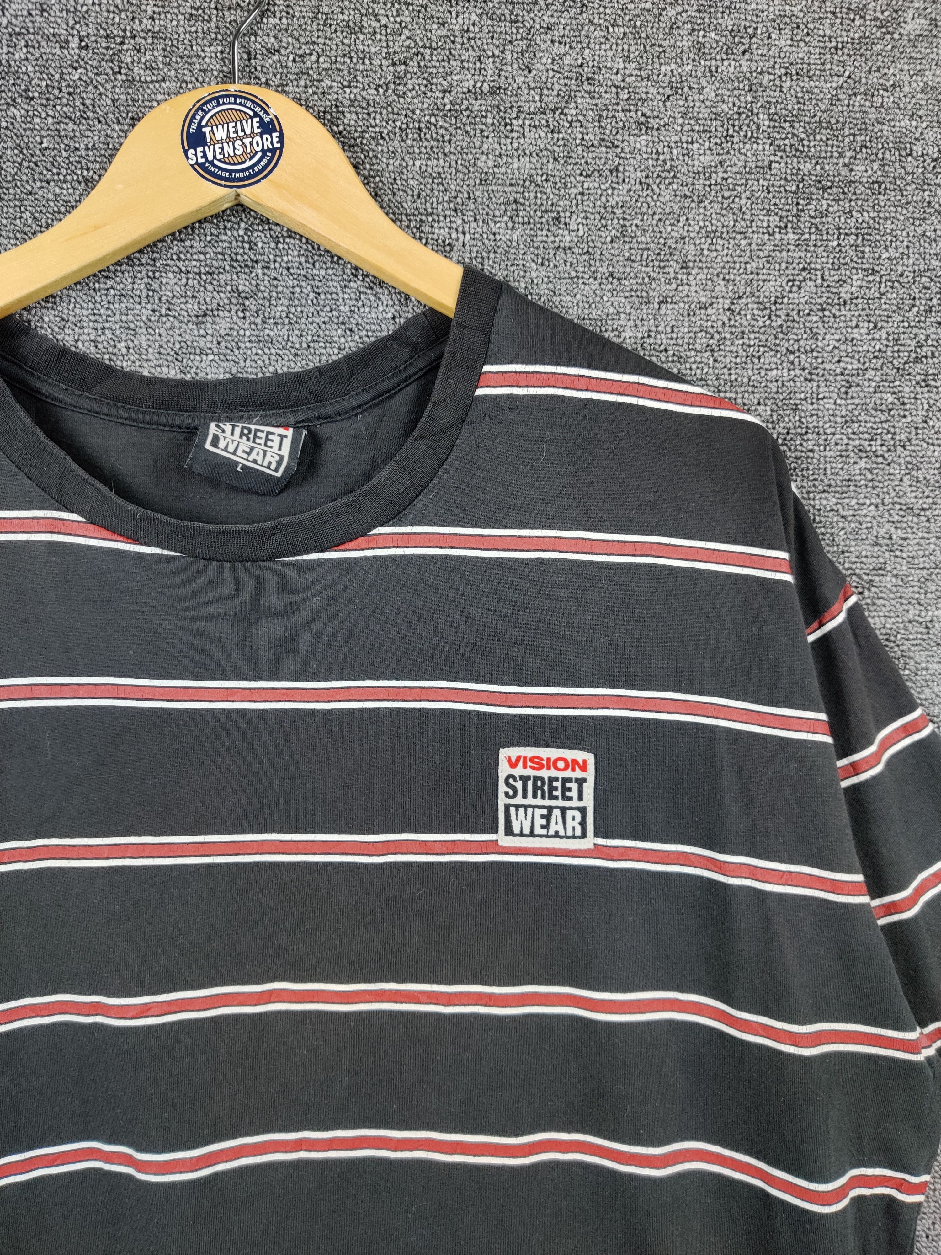 Vision Streetwear Vintage Vision Streetwear Striped Tee T Shirt Size US L / EU 52-54 / 3 - 4 Thumbnail