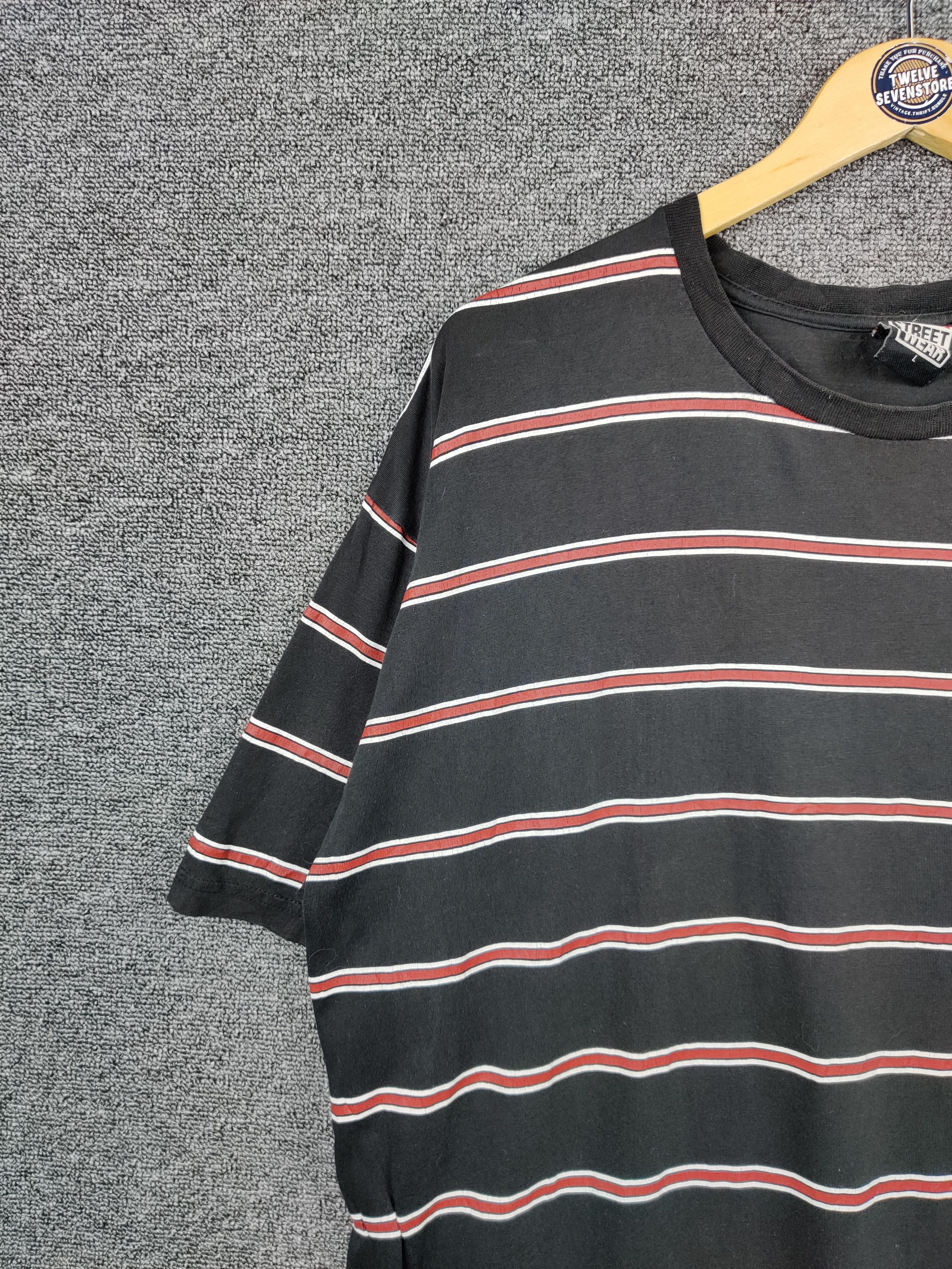 Vision Streetwear Vintage Vision Streetwear Striped Tee T Shirt Size US L / EU 52-54 / 3 - 5 Thumbnail