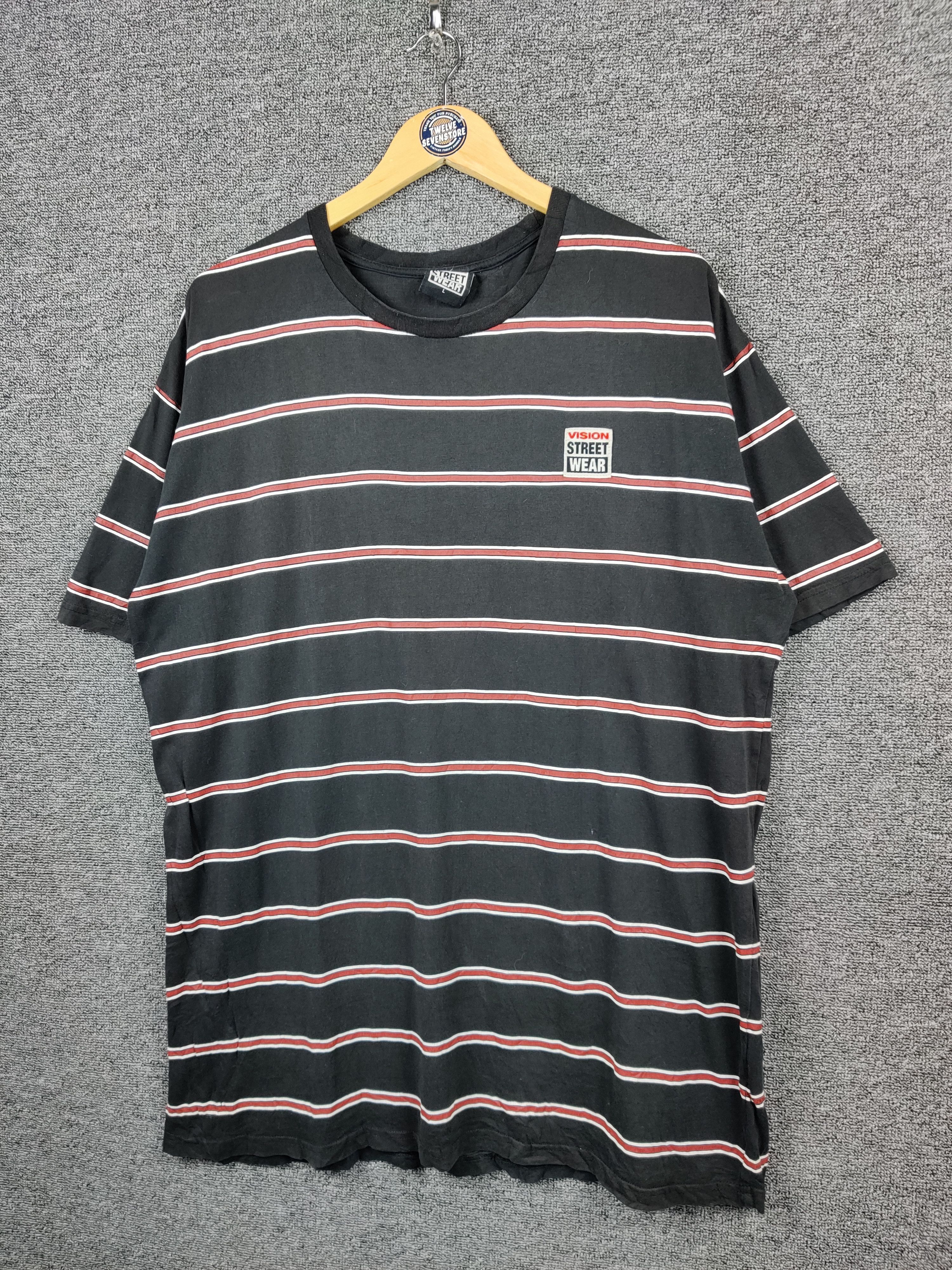 Vision Streetwear Vintage Vision Streetwear Striped Tee T Shirt Size US L / EU 52-54 / 3 - 2 Thumbnail
