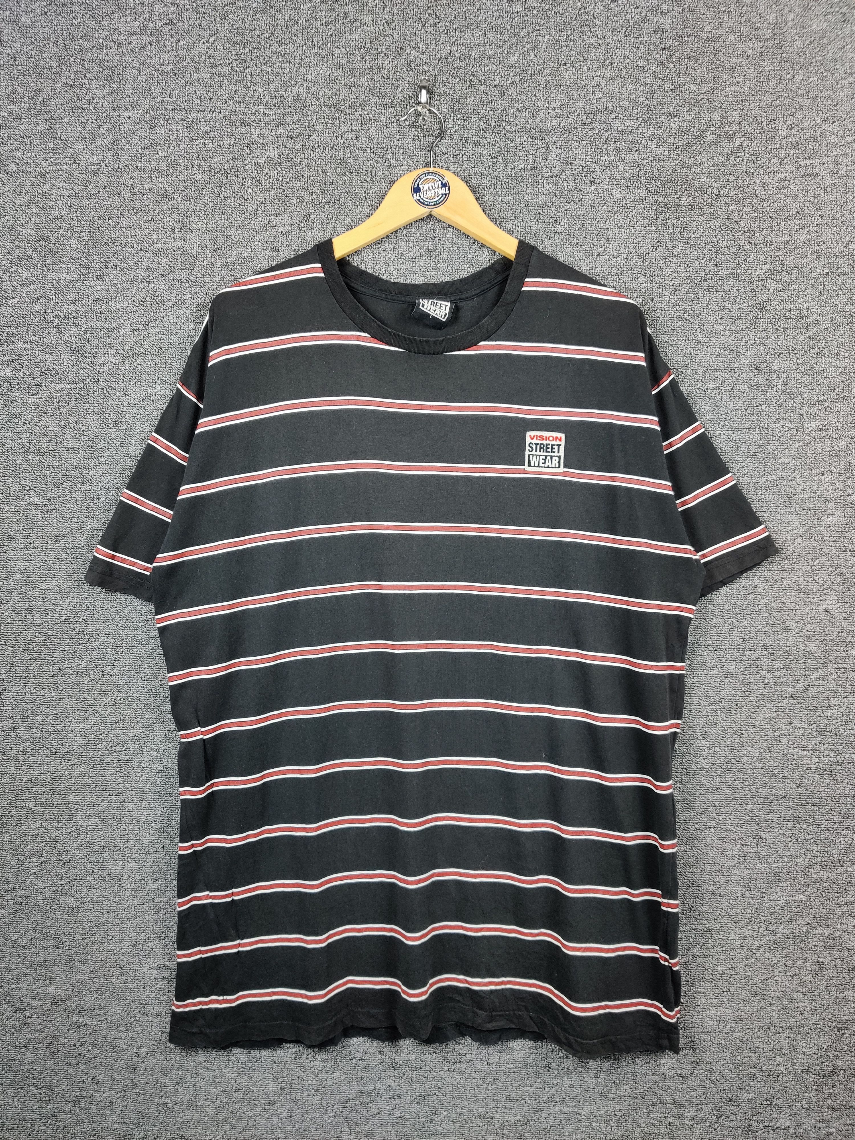Vision Streetwear Vintage Vision Streetwear Striped Tee T Shirt Size US L / EU 52-54 / 3 - 1 Thumbnail