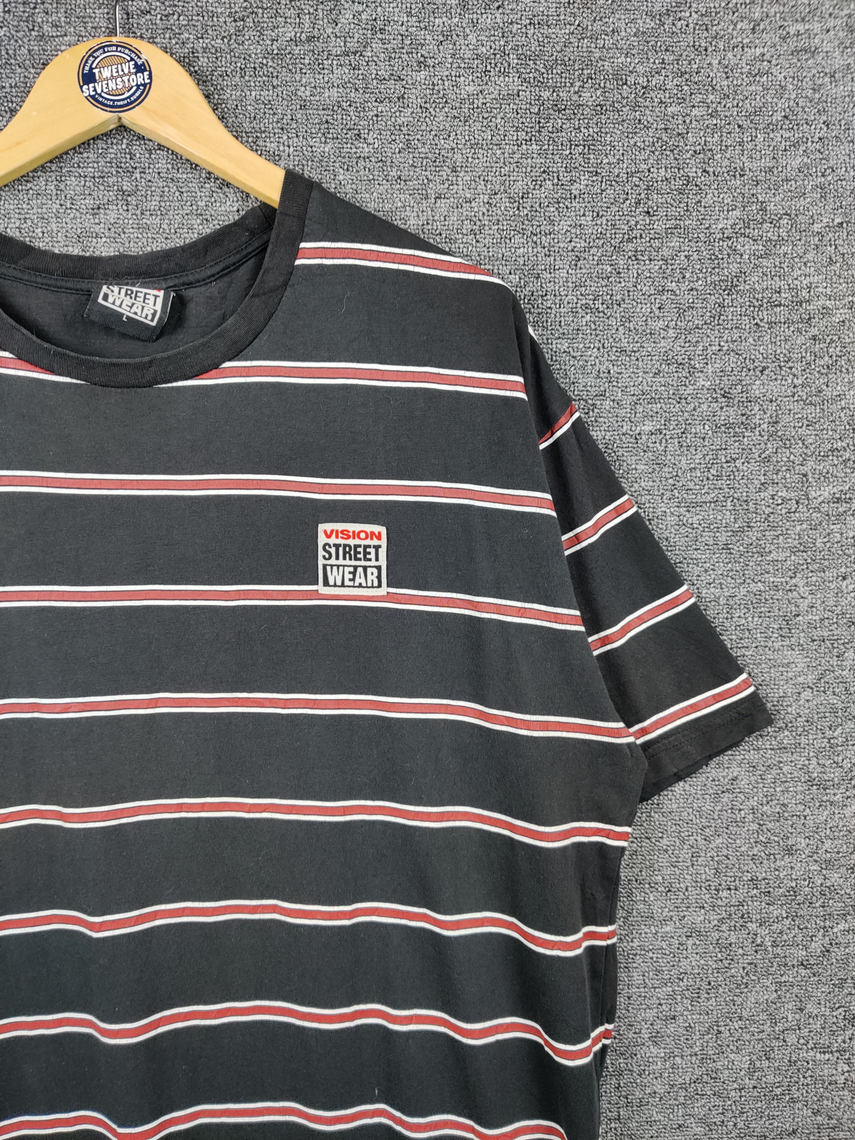 Vision Streetwear Vintage Vision Streetwear Striped Tee T Shirt Size US L / EU 52-54 / 3 - 3 Thumbnail