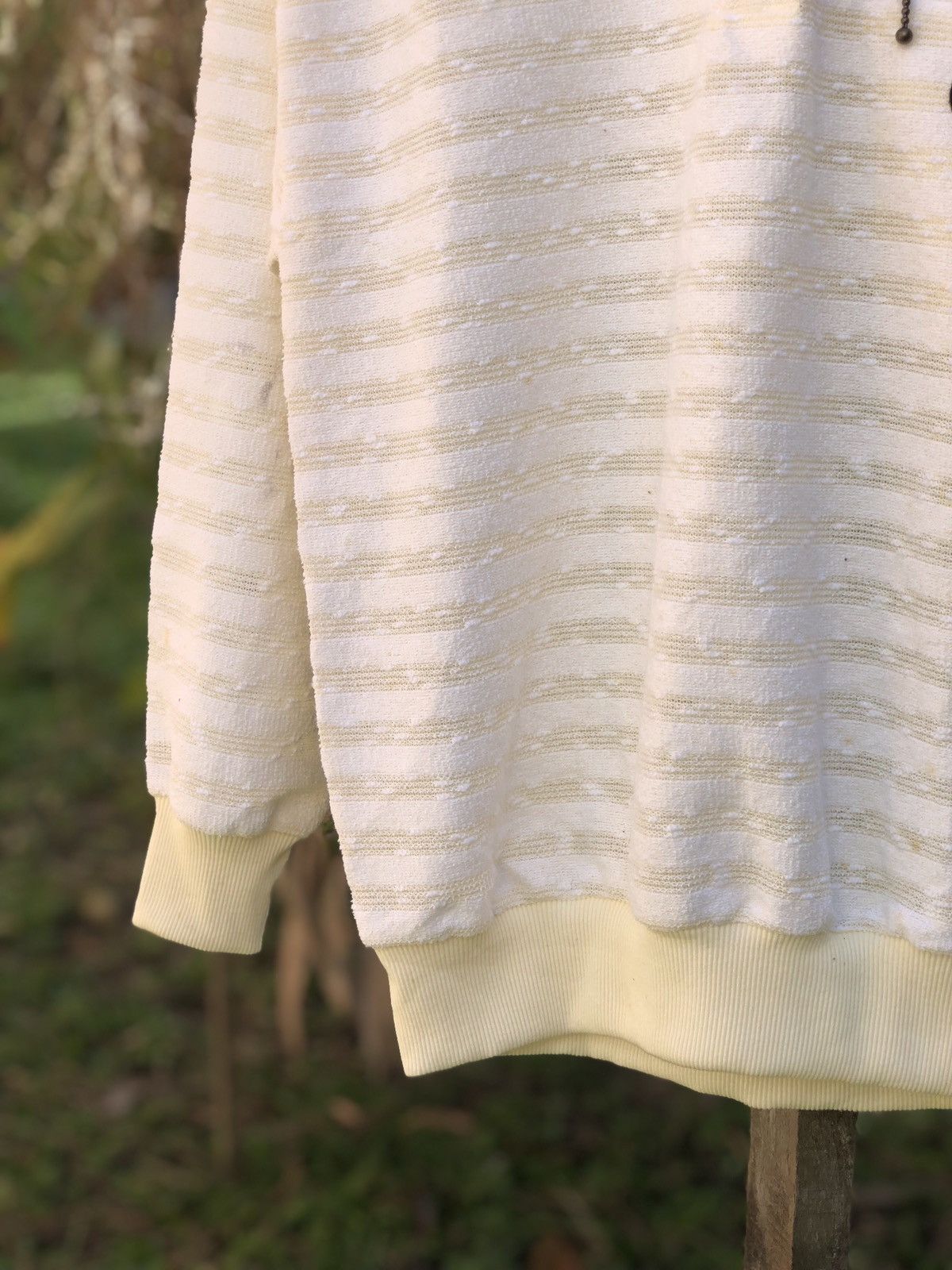 Japanese Brand Vintage Knit Polo Shirt Striped by Wood Country Size US S / EU 44-46 / 1 - 3 Thumbnail