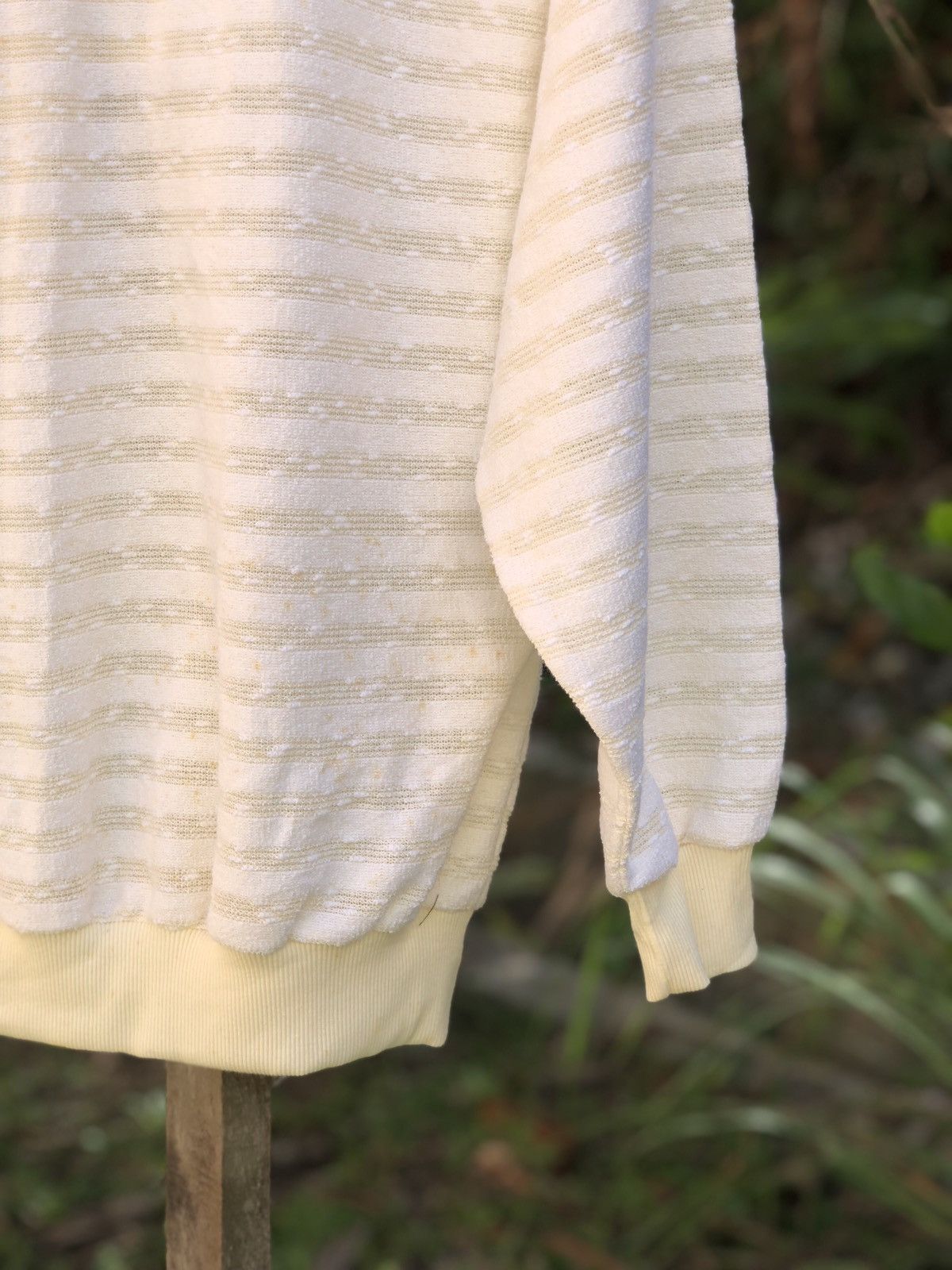 Japanese Brand Vintage Knit Polo Shirt Striped by Wood Country Size US S / EU 44-46 / 1 - 6 Thumbnail