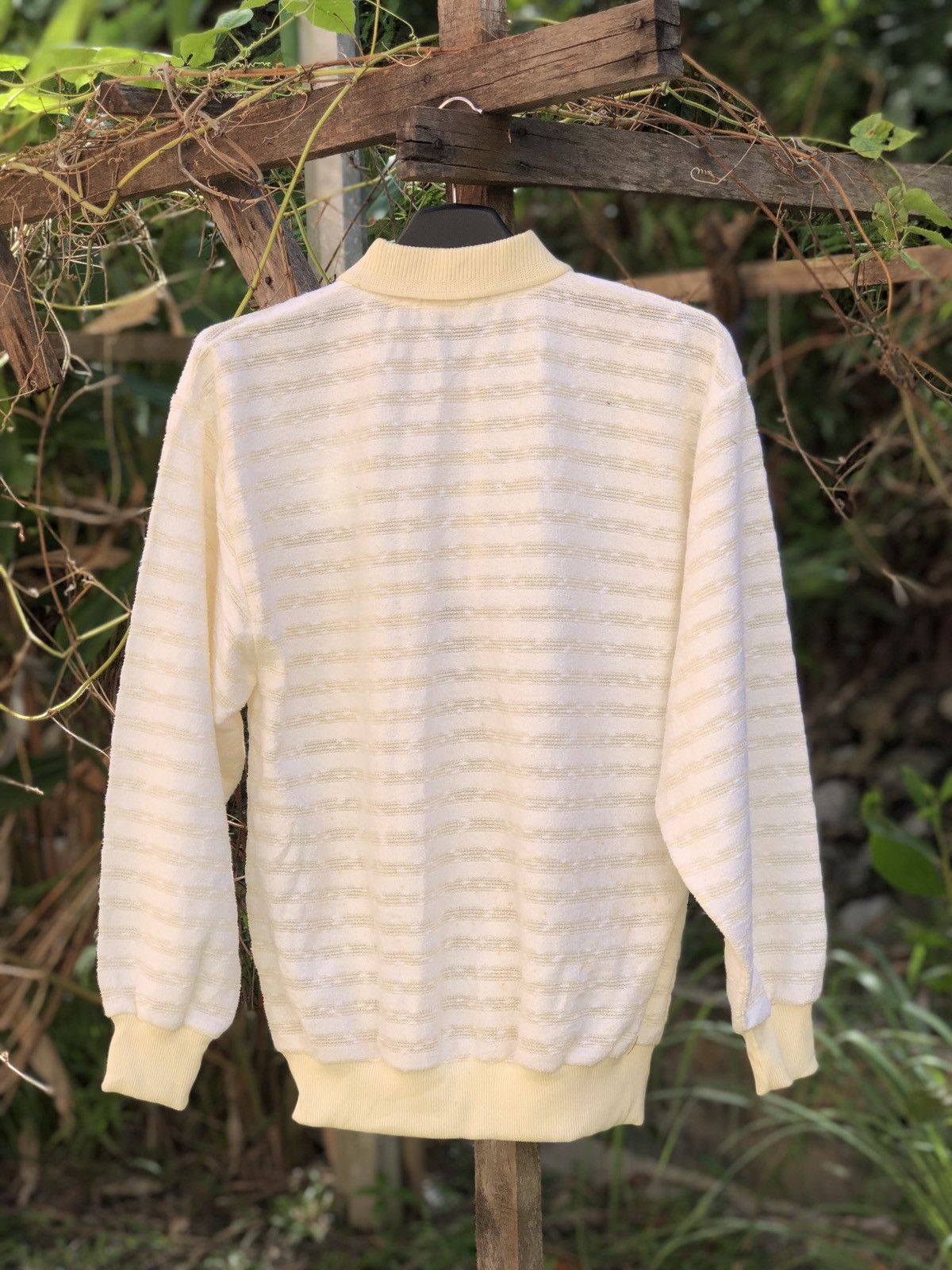 Japanese Brand Vintage Knit Polo Shirt Striped by Wood Country Size US S / EU 44-46 / 1 - 5 Thumbnail