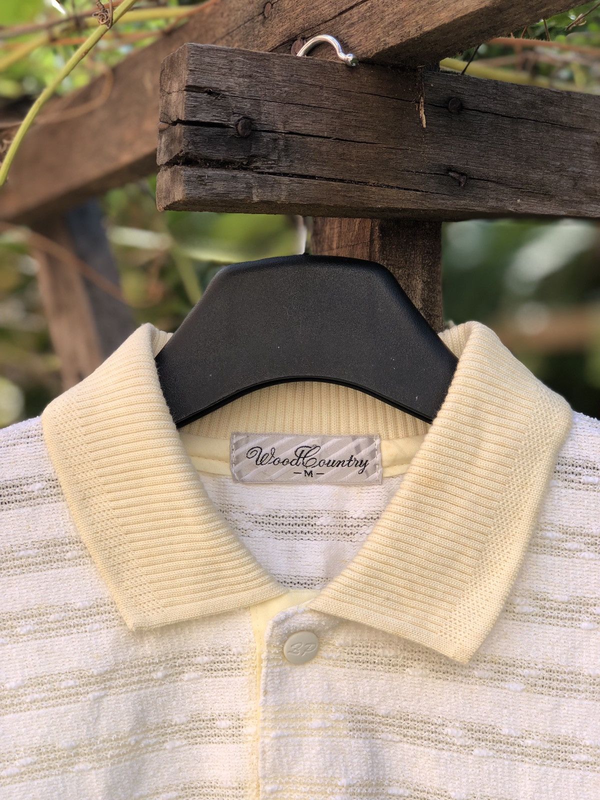 Japanese Brand Vintage Knit Polo Shirt Striped by Wood Country Size US S / EU 44-46 / 1 - 9 Thumbnail