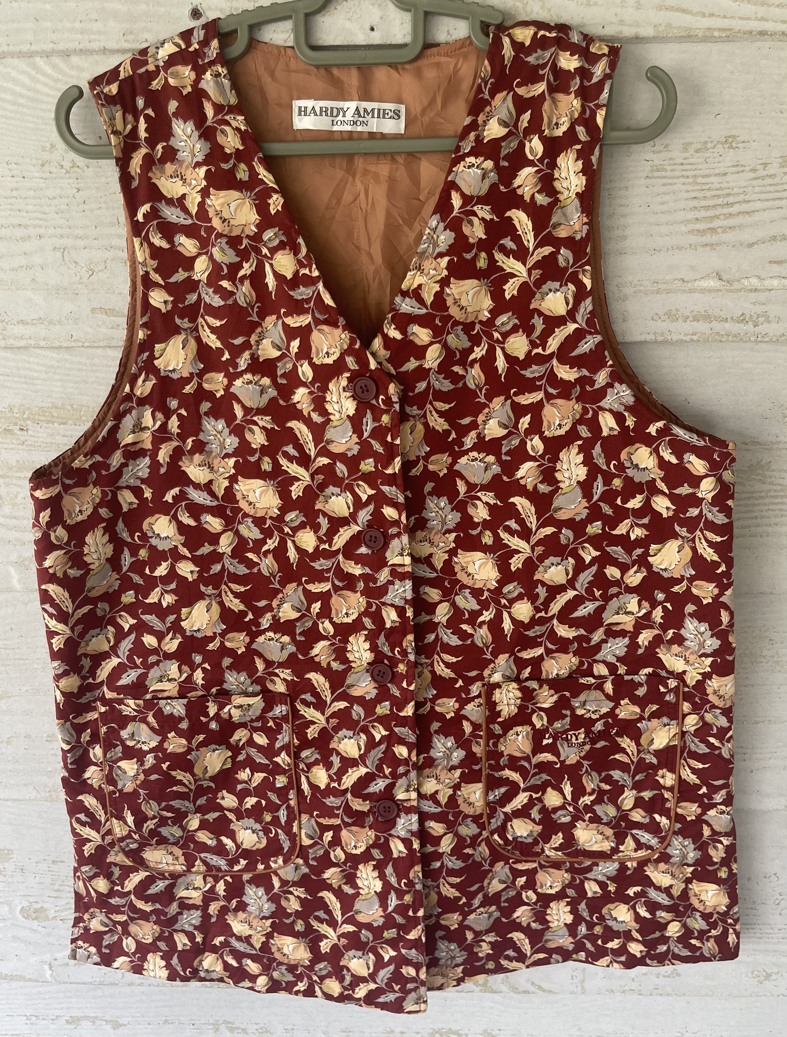 HARDY AMIES VEST FLORAL JAPAN