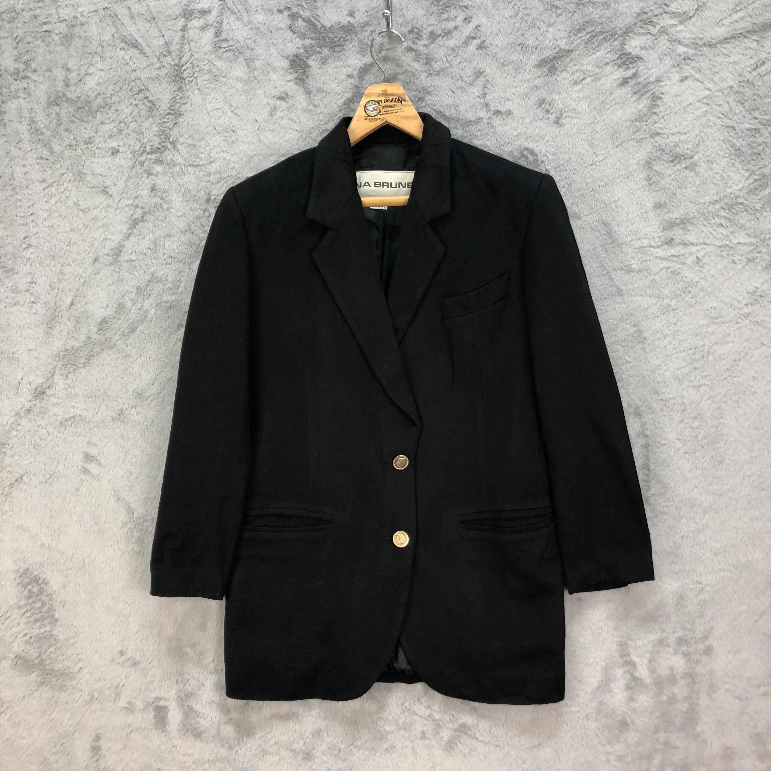 Japanese Brand VINTAGE 90's ELENA BRUNELLI WOOL CASHMERE COAT #5487-192 Size M / US 6-8 / IT 42-44 - 1 Thumbnail
