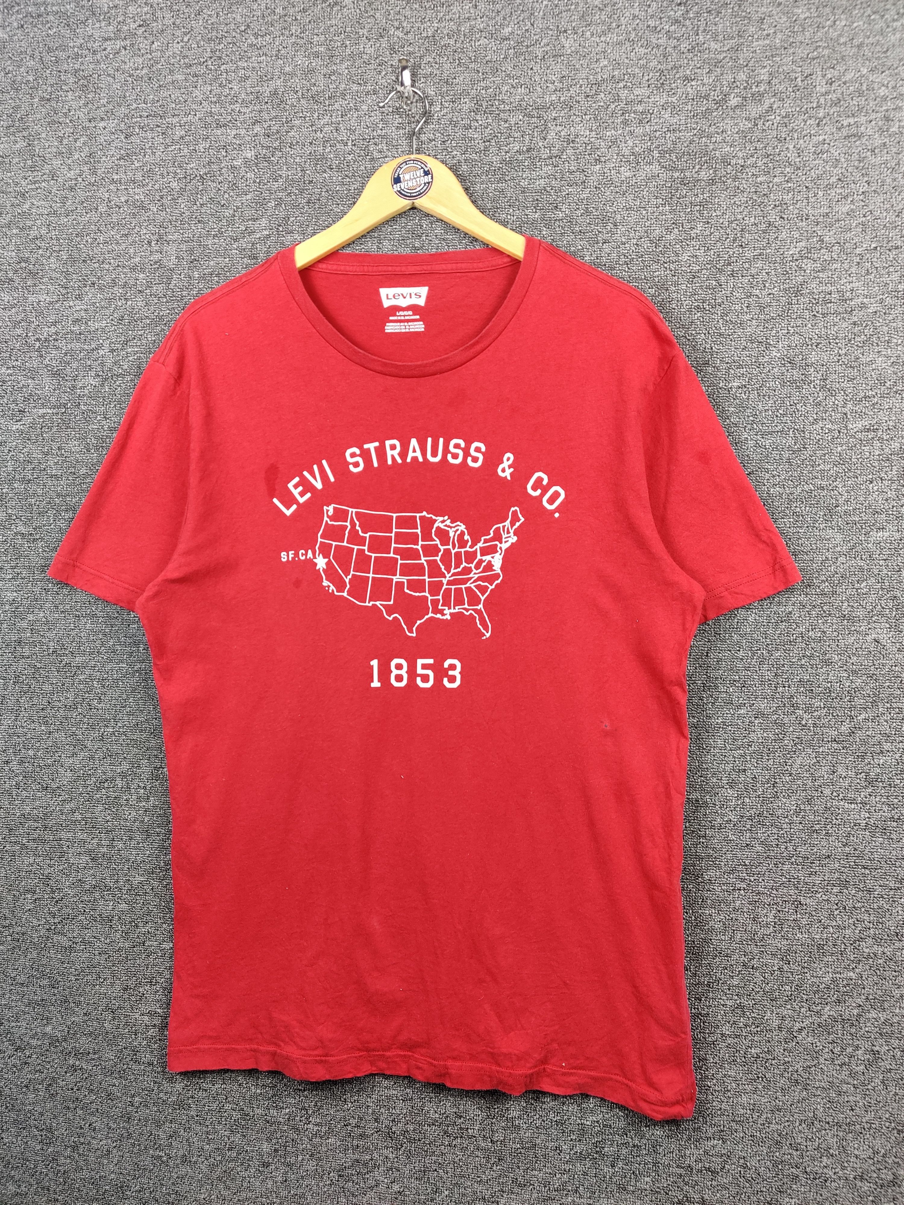 Levi's Vintage Levi's Strauss & Co 1853 Tee Tshirt Size US L / EU 52-54 / 3 - 2 Thumbnail