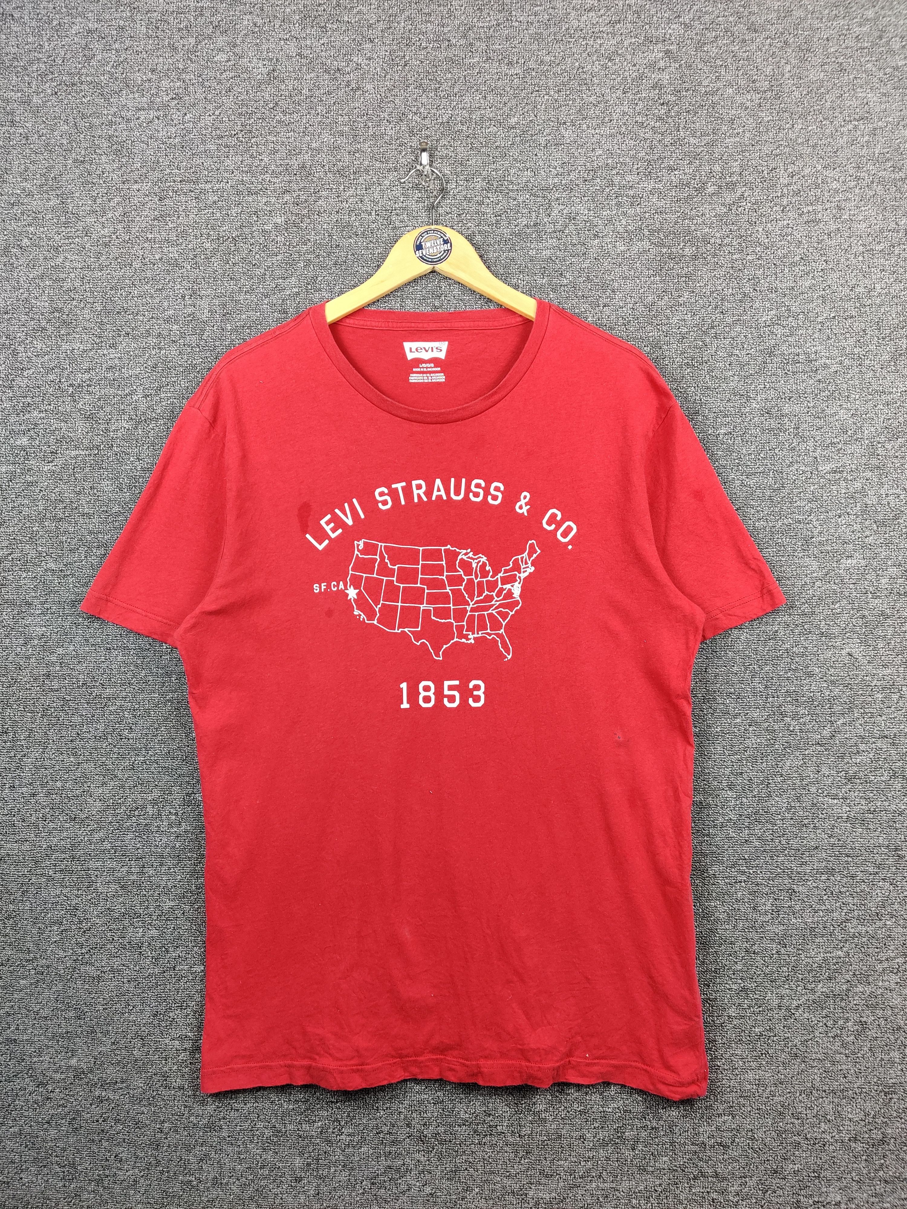 Levi's Vintage Levi's Strauss & Co 1853 Tee Tshirt Size US L / EU 52-54 / 3 - 1 Thumbnail