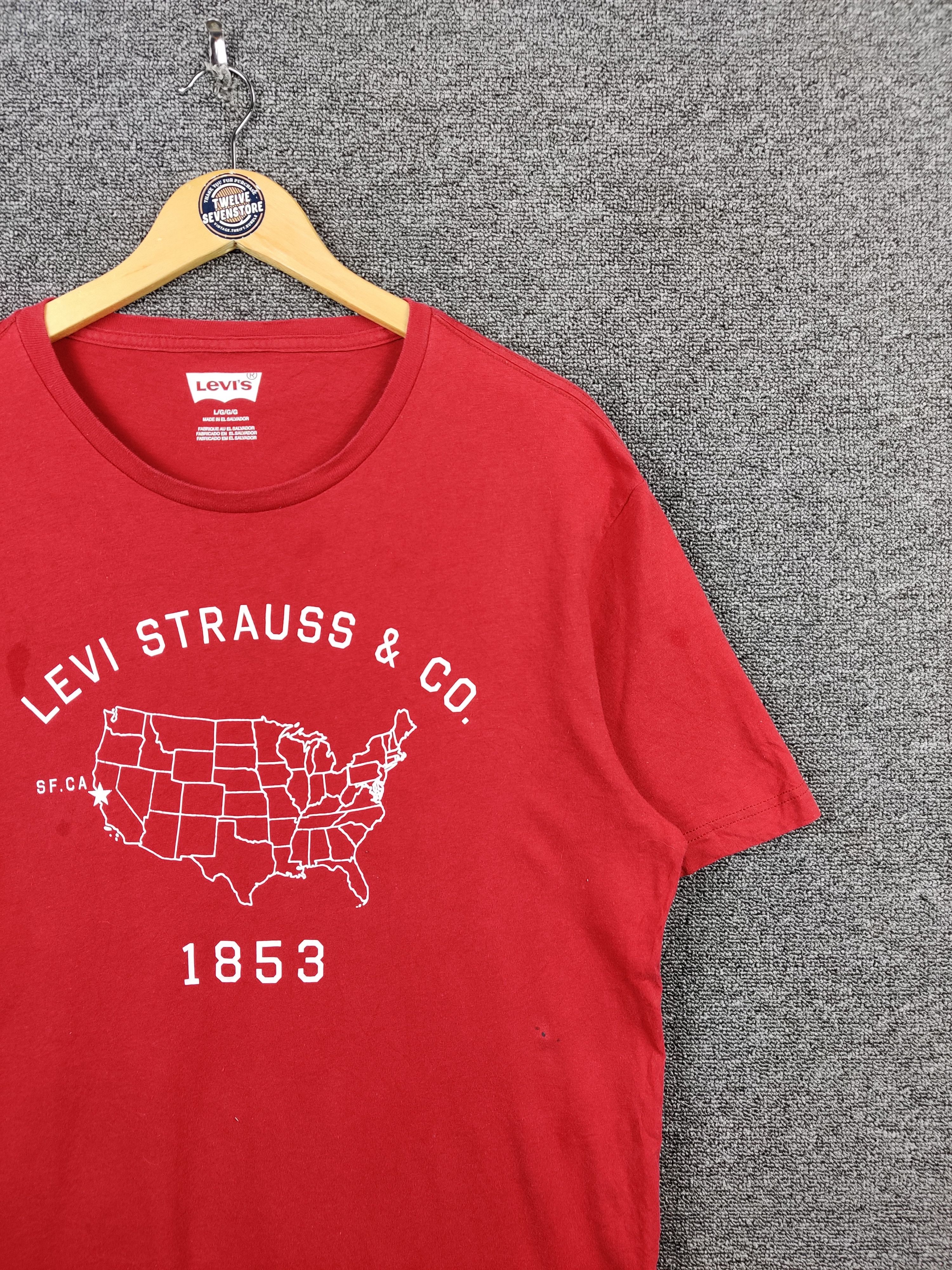 Levi's Vintage Levi's Strauss & Co 1853 Tee Tshirt Size US L / EU 52-54 / 3 - 3 Thumbnail