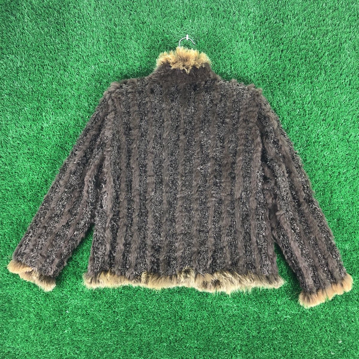 Japanese Brand Vintage Faux Fur Striped Reversable Jacket Size US L / EU 52-54 / 3 - 4 Thumbnail