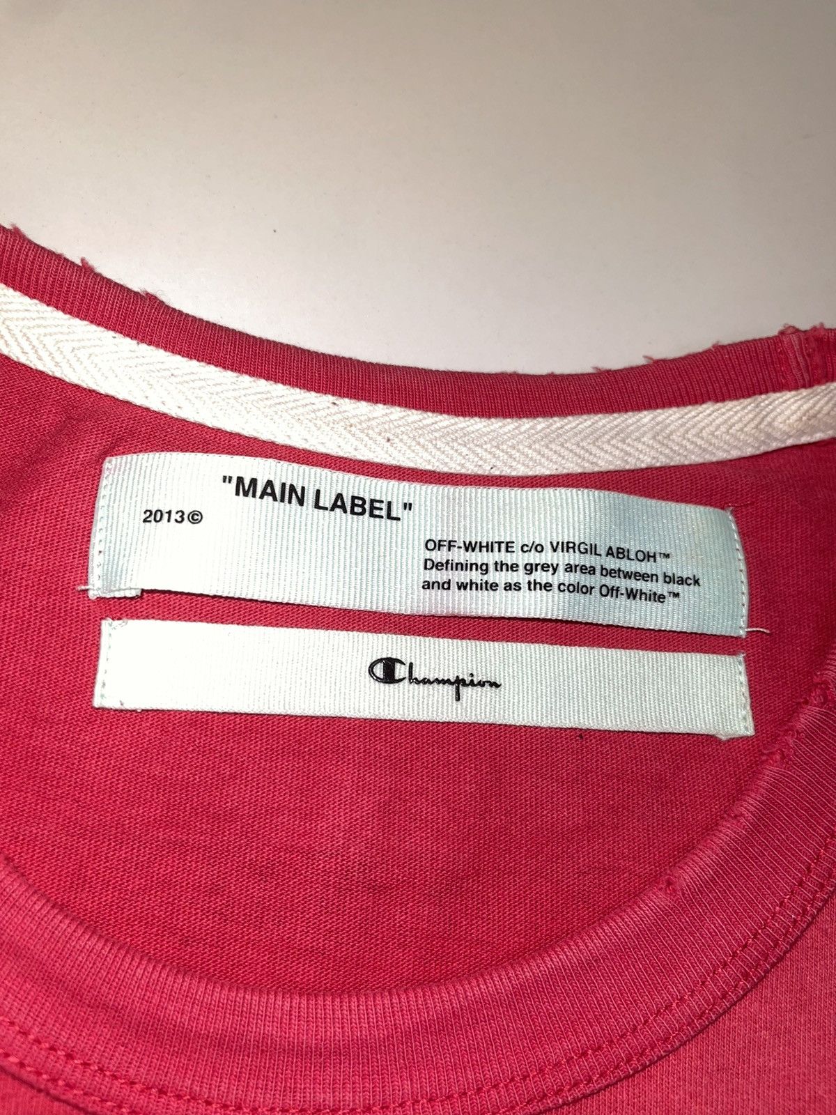 Champion × Off-White Off White X Champion Tee Red Size US M / EU 48-50 / 2 - 9 Thumbnail