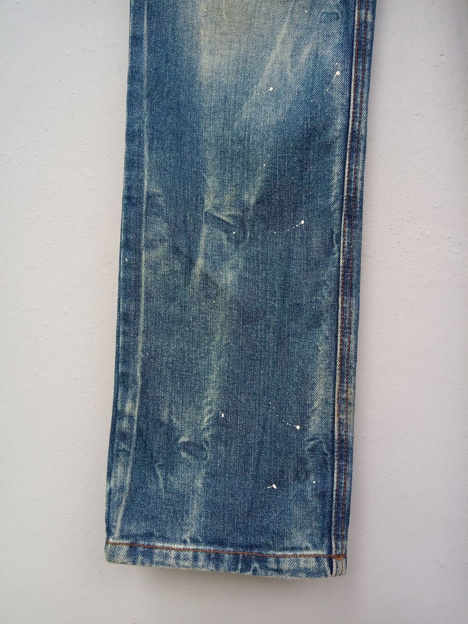 If Six Was Nine Japanese Six Star Paint Splatter Buckle Back Denim Jeans Size US 30 / EU 46 - 8 Thumbnail