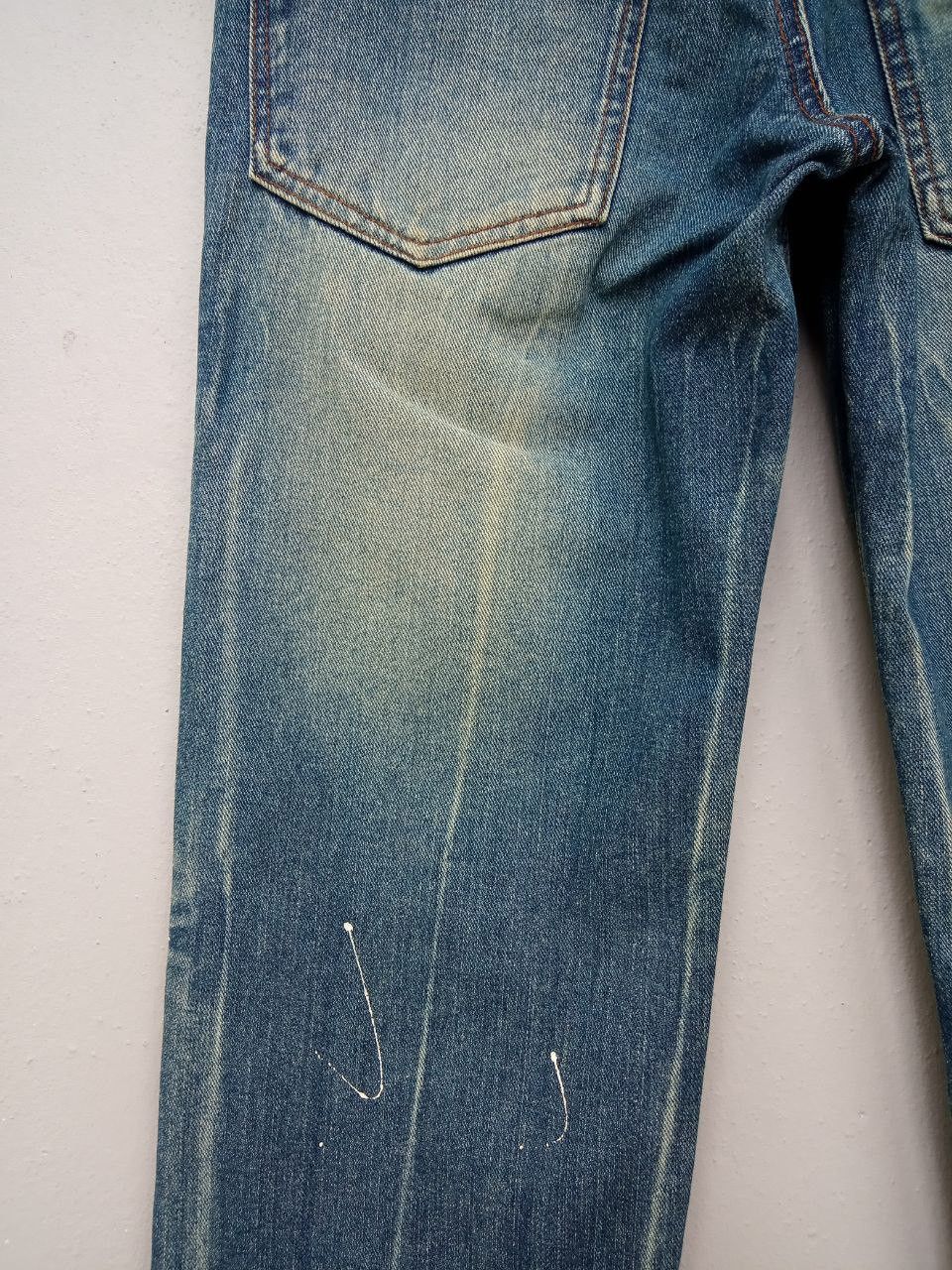 If Six Was Nine Japanese Six Star Paint Splatter Buckle Back Denim Jeans Size US 30 / EU 46 - 15 Thumbnail