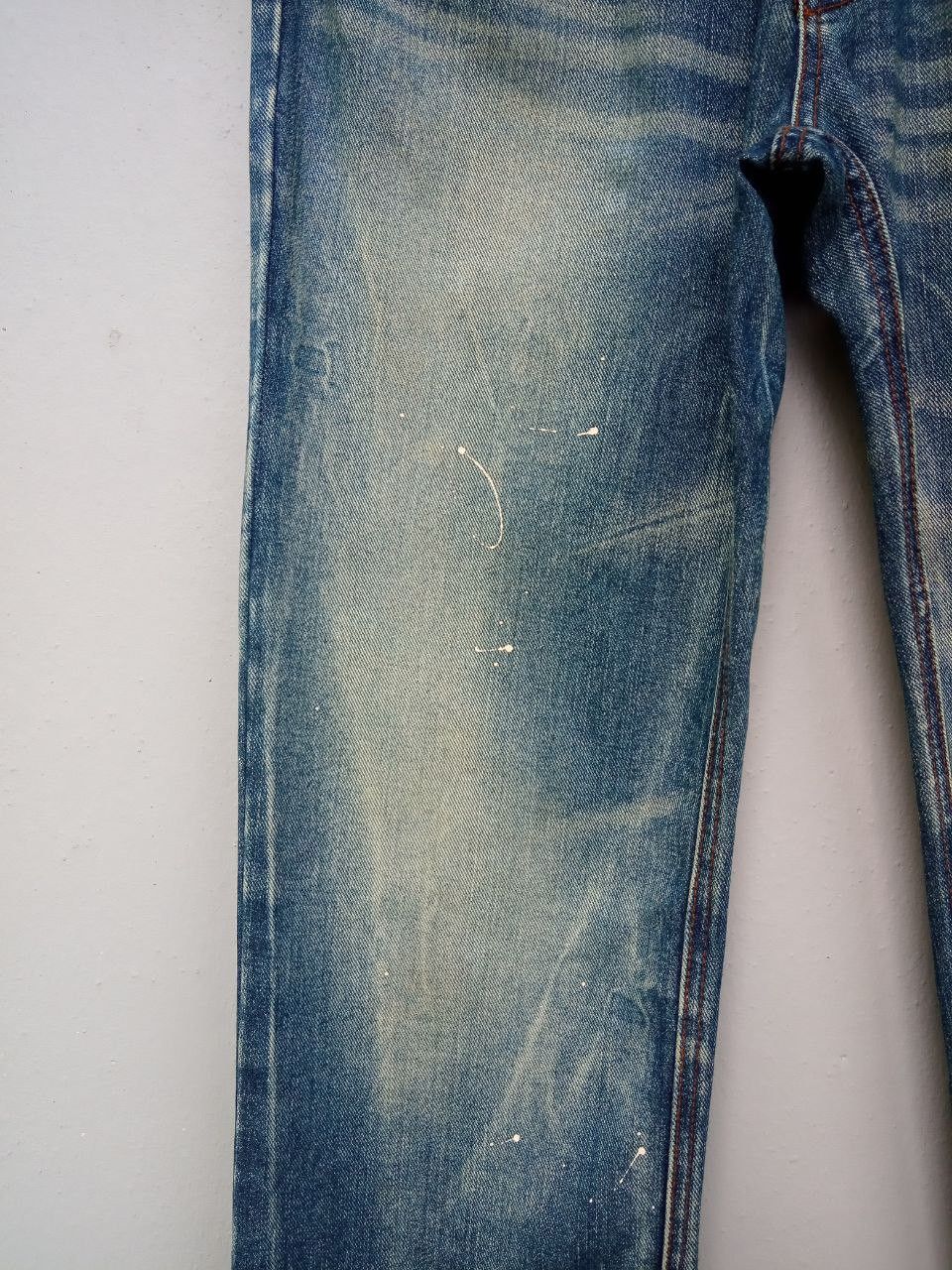 If Six Was Nine Japanese Six Star Paint Splatter Buckle Back Denim Jeans Size US 30 / EU 46 - 7 Thumbnail